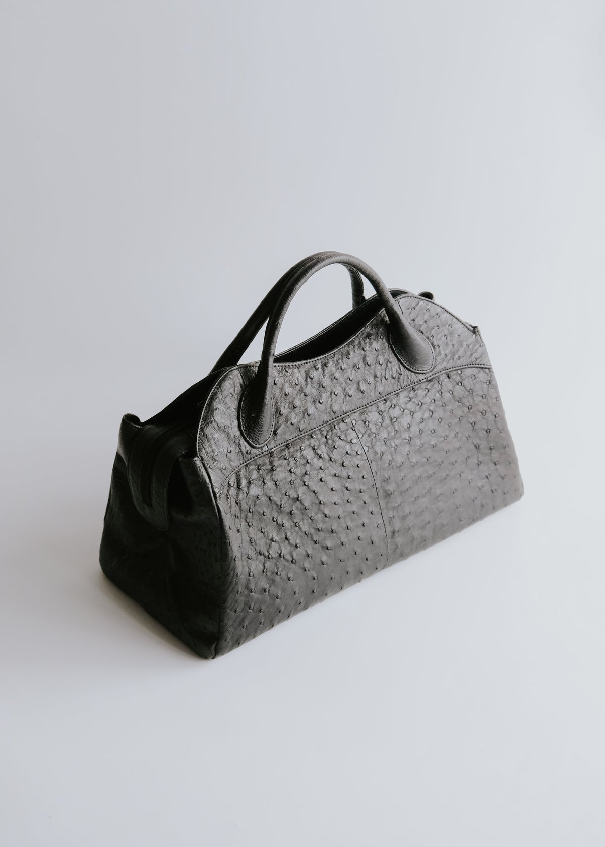 ostrich leather duffel bag