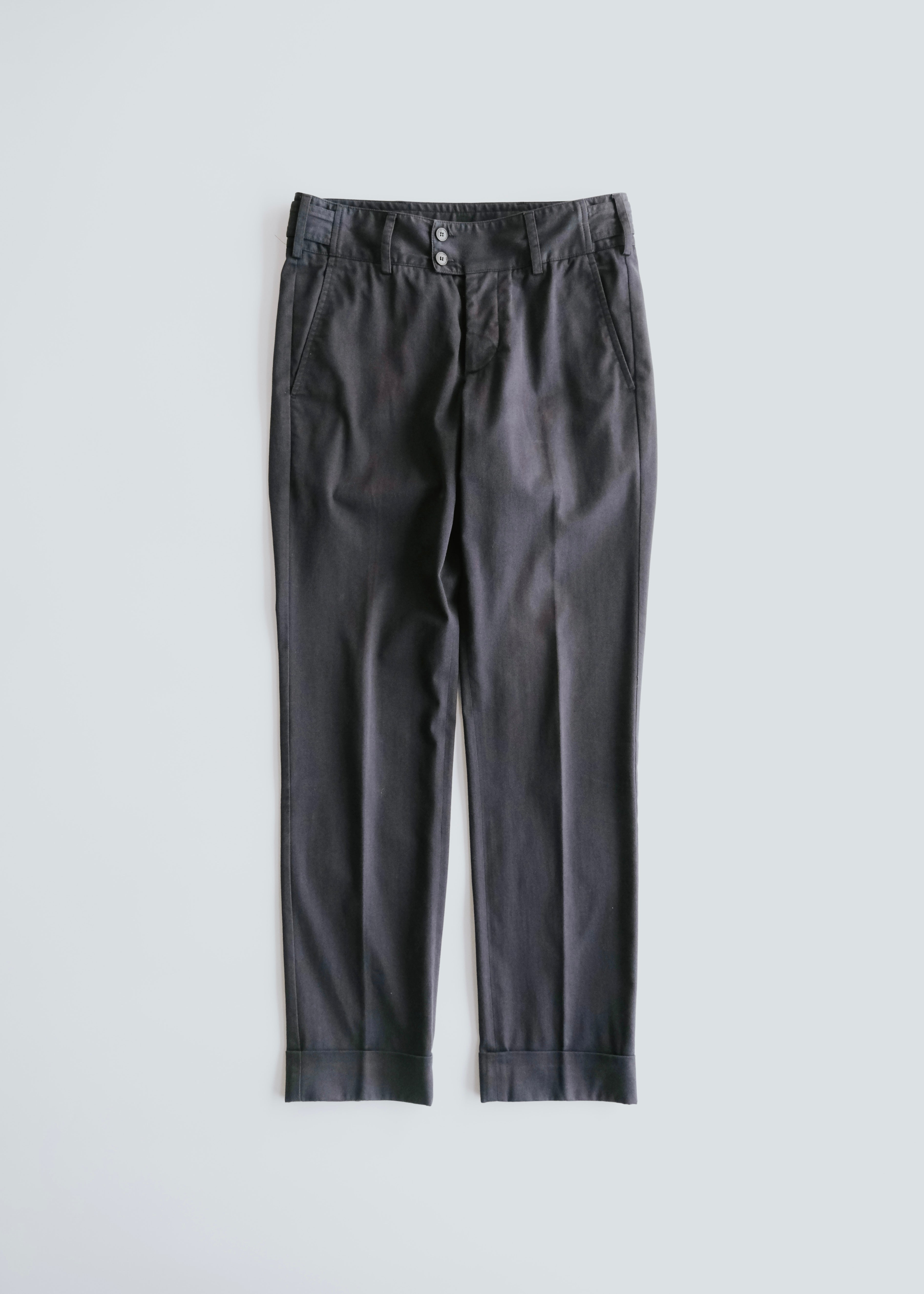 GUCCI 12SS by Frida Giannini center creased tapered cotton trousers