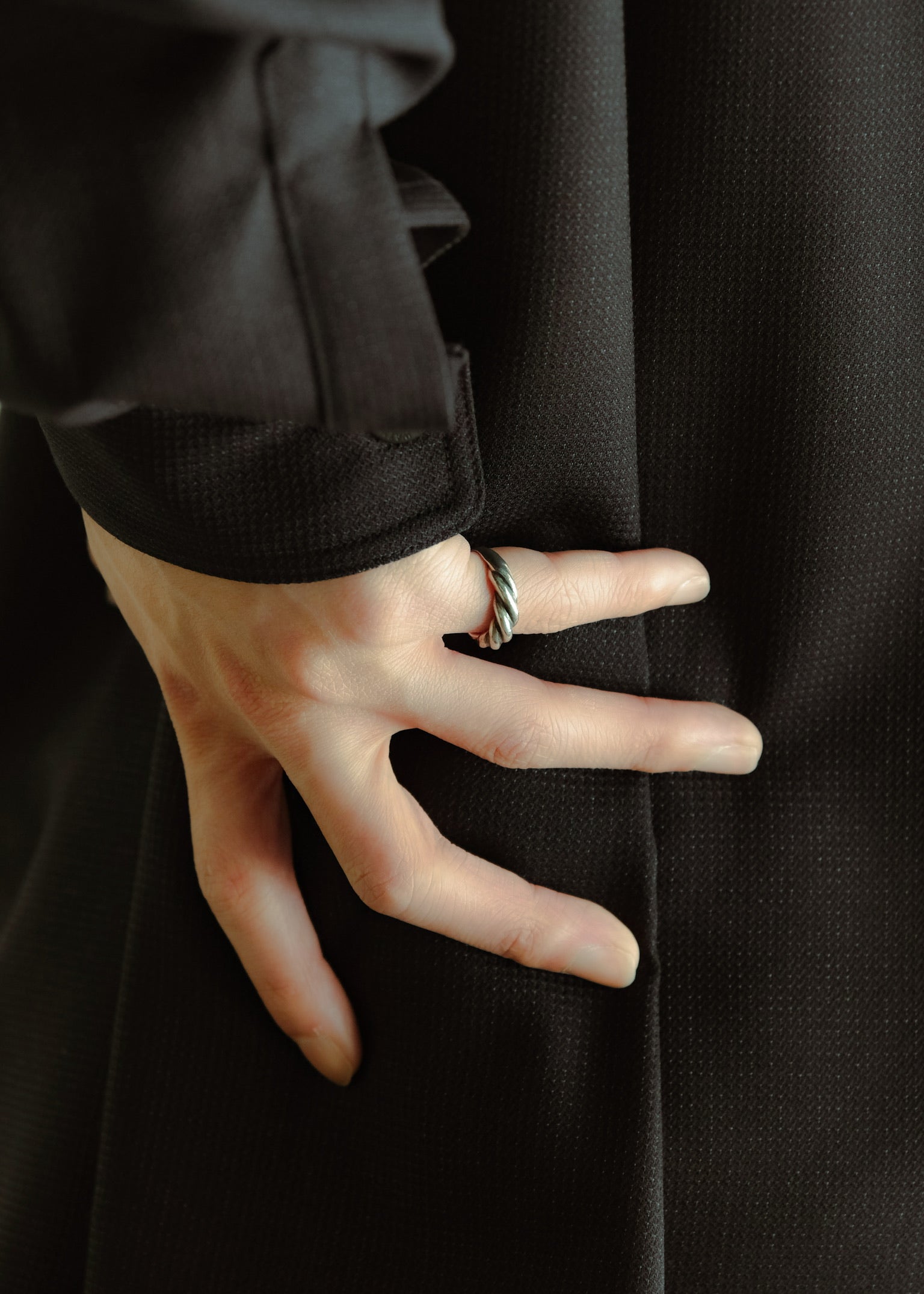 Silver 925 twisted ring
