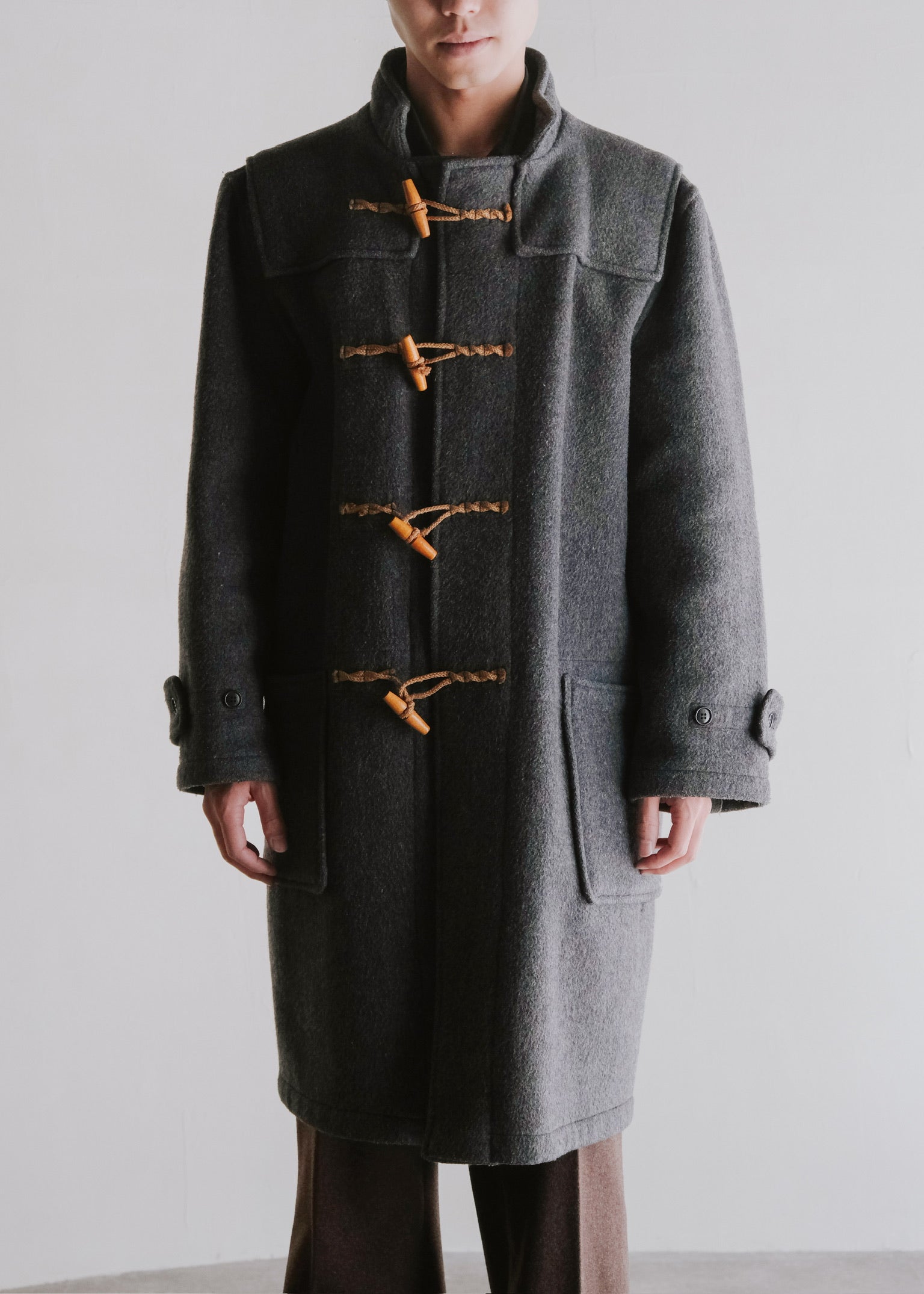 90's agnes b. homme hoodless duffle coat made in England