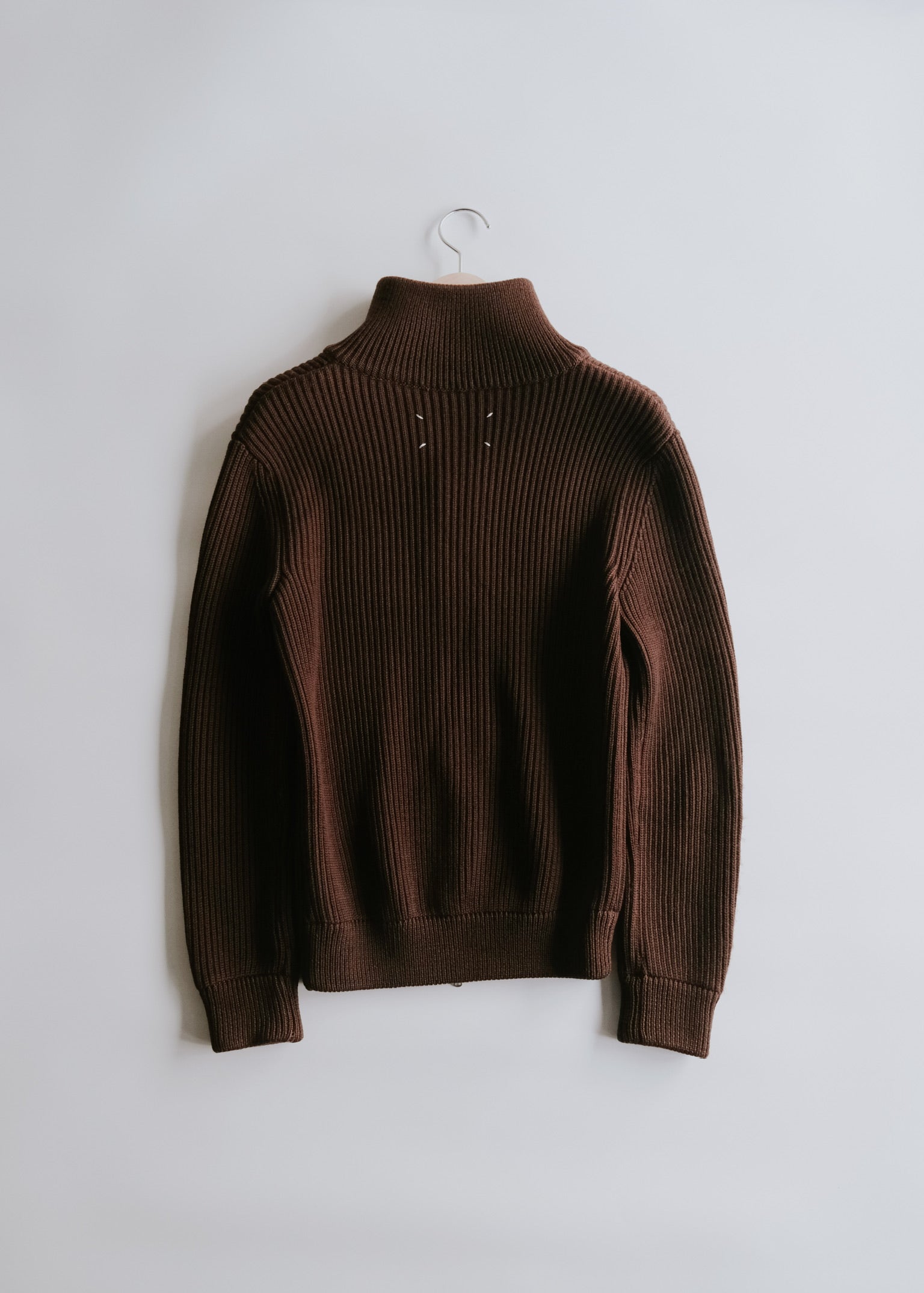 Martin Margiela 06AW wool double zip up drivers knit