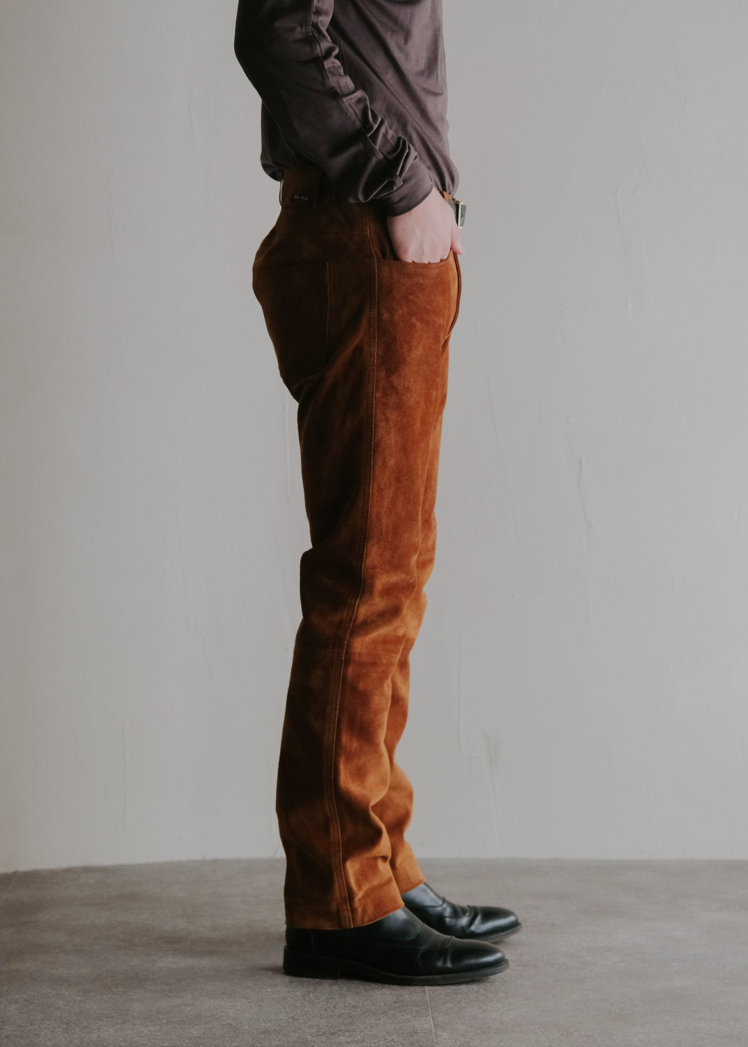 MIU MIU 05AW 5 pocket suède trousers