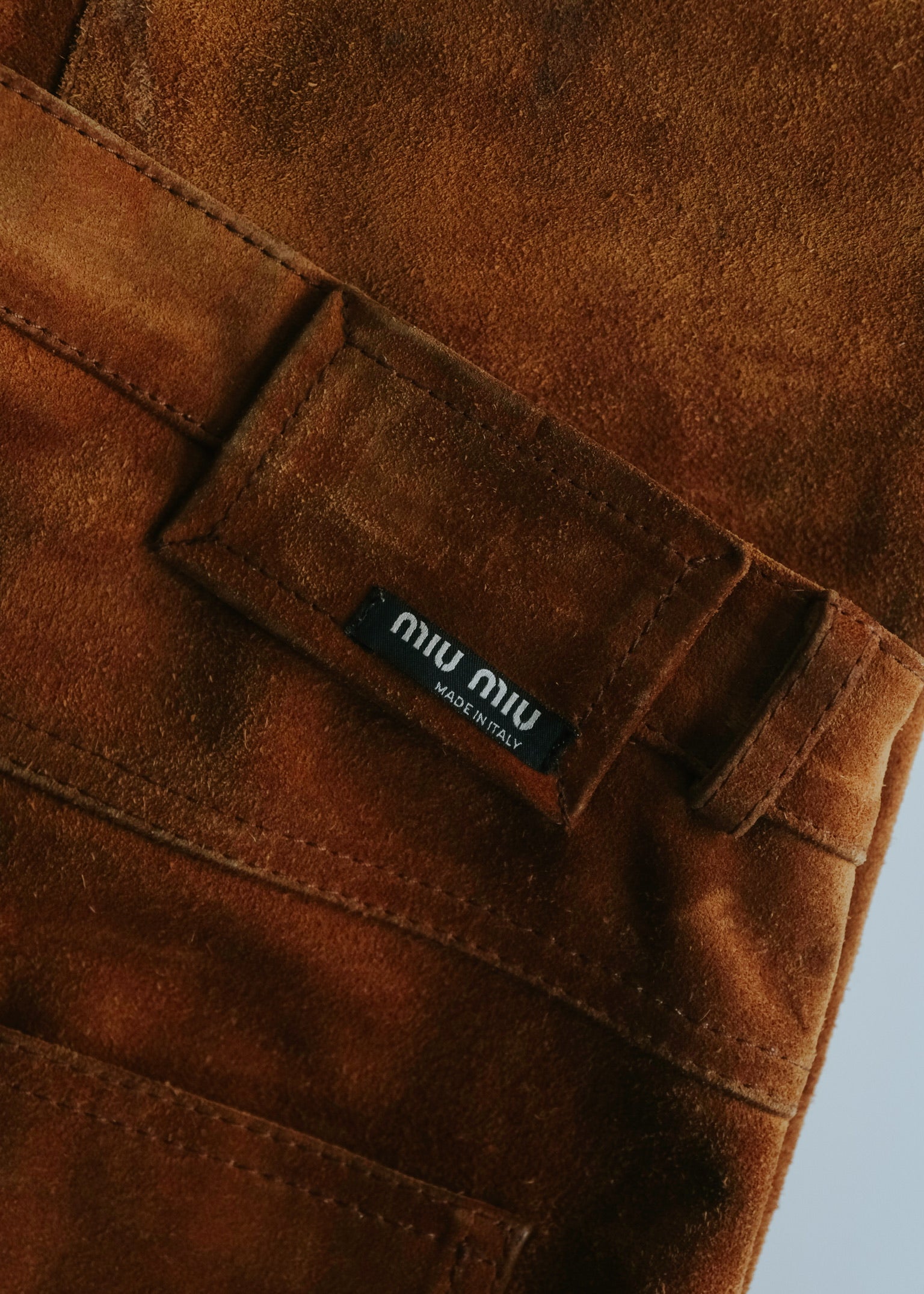 MIU MIU 05AW 5 pocket suède trousers