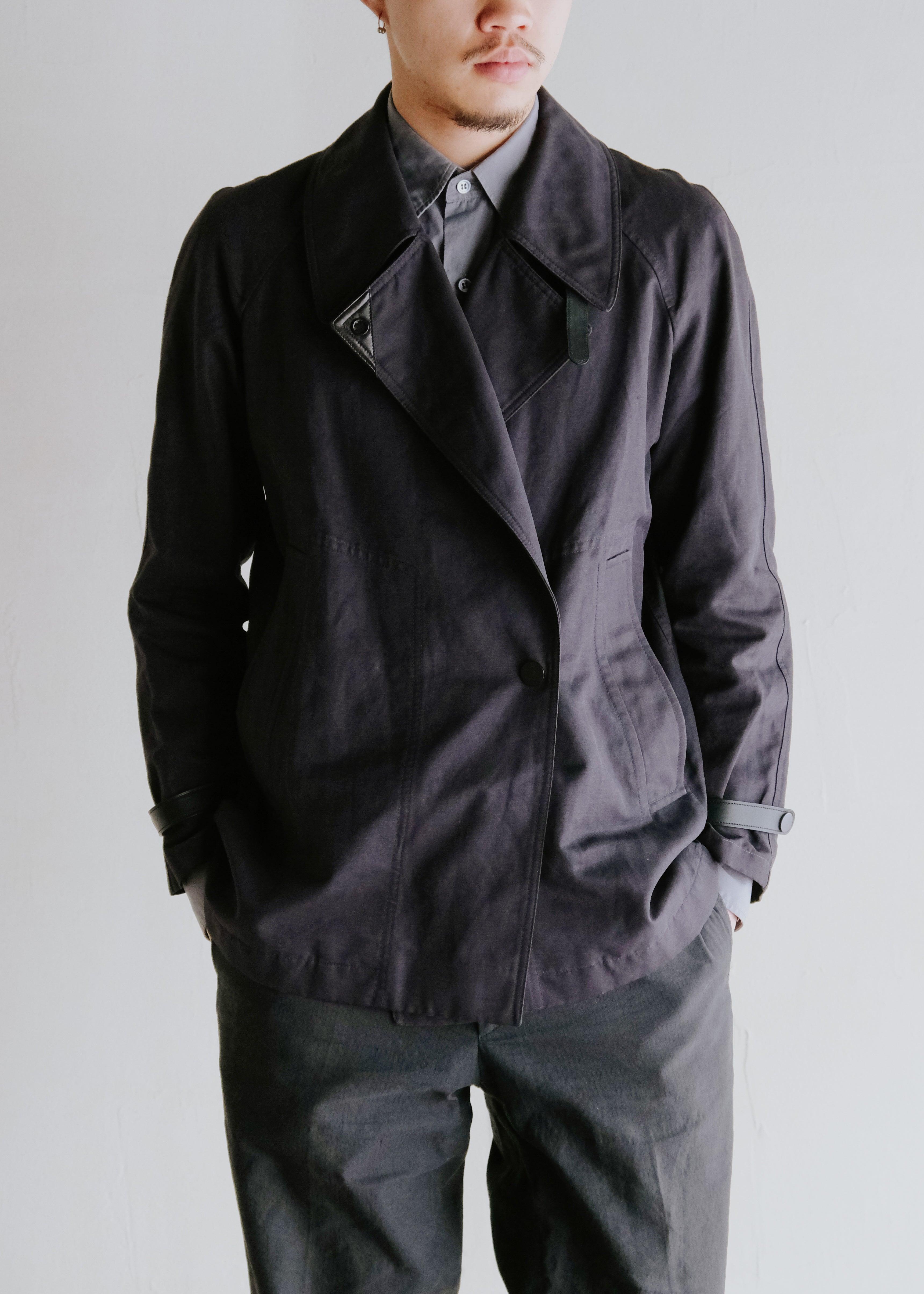 10's HERMÈS by Christophe Lemaire leather belted short coat