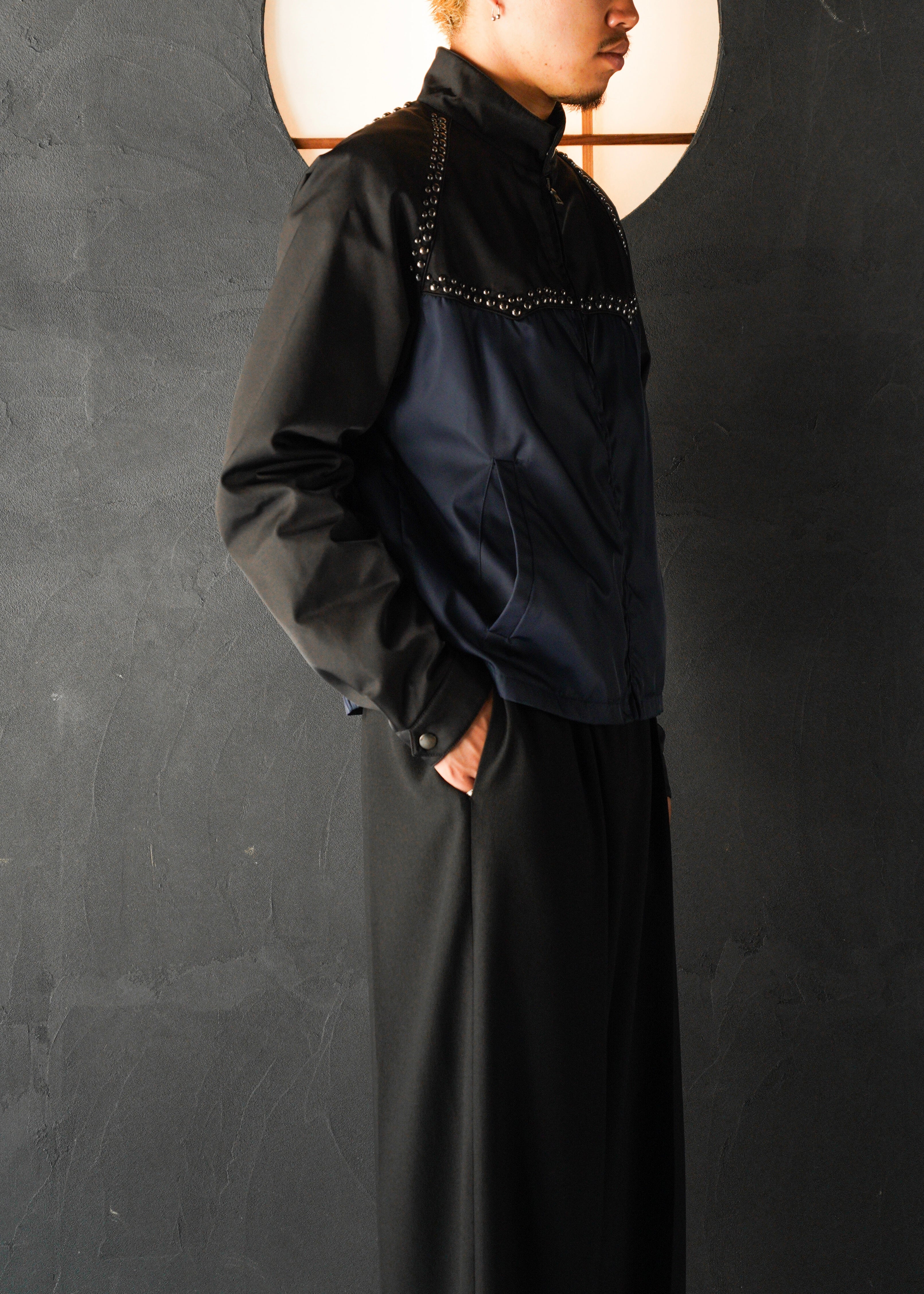 PRADA 12SS bicolor nylon studs blouson
