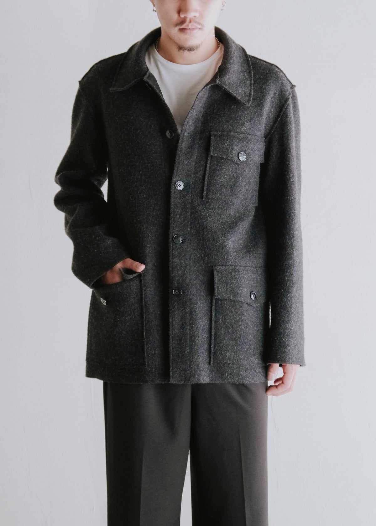 90-00's agnes b. homme 3 pocket utility jacket