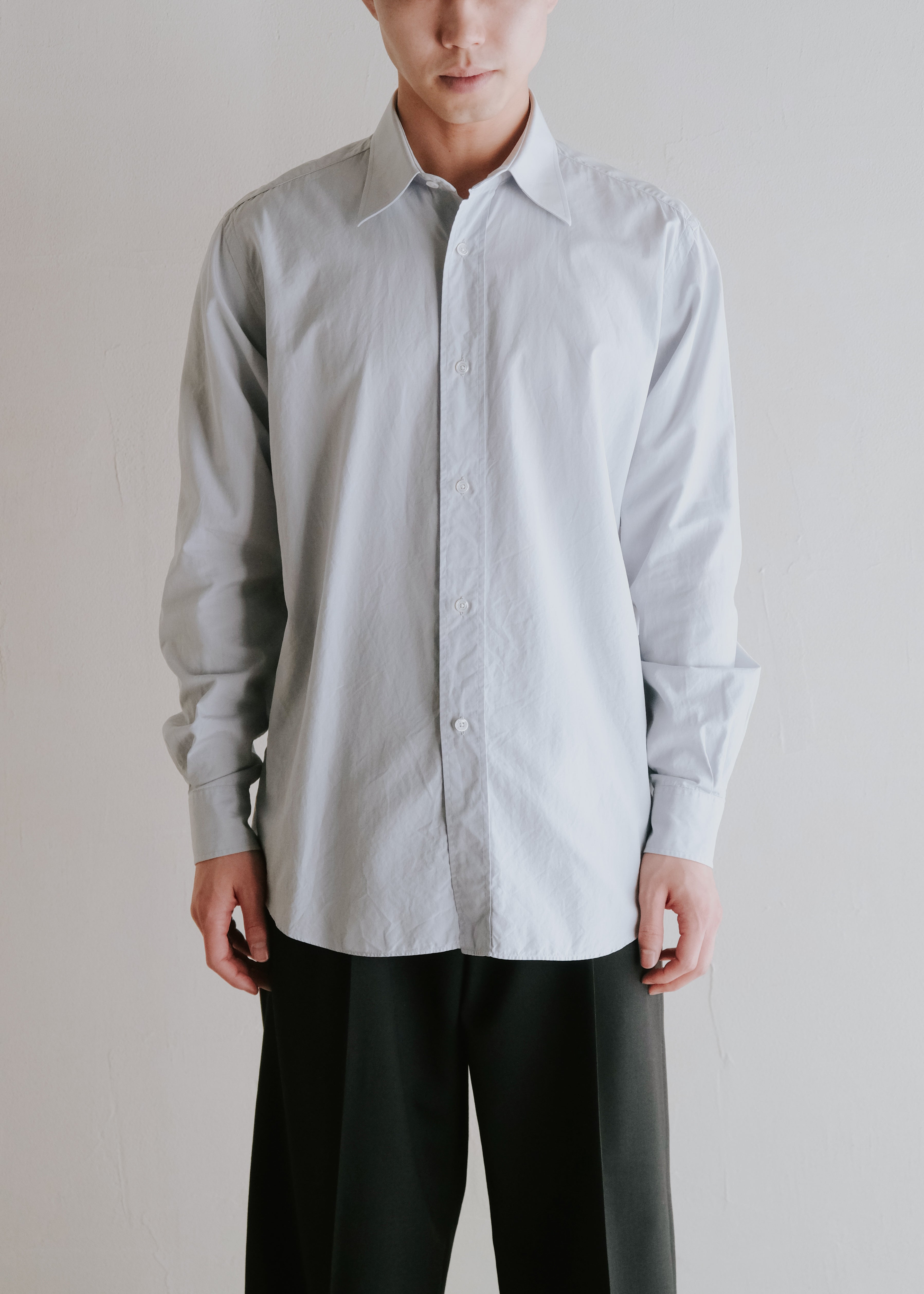 80-90's HERMÈS windowpane check button down shirt