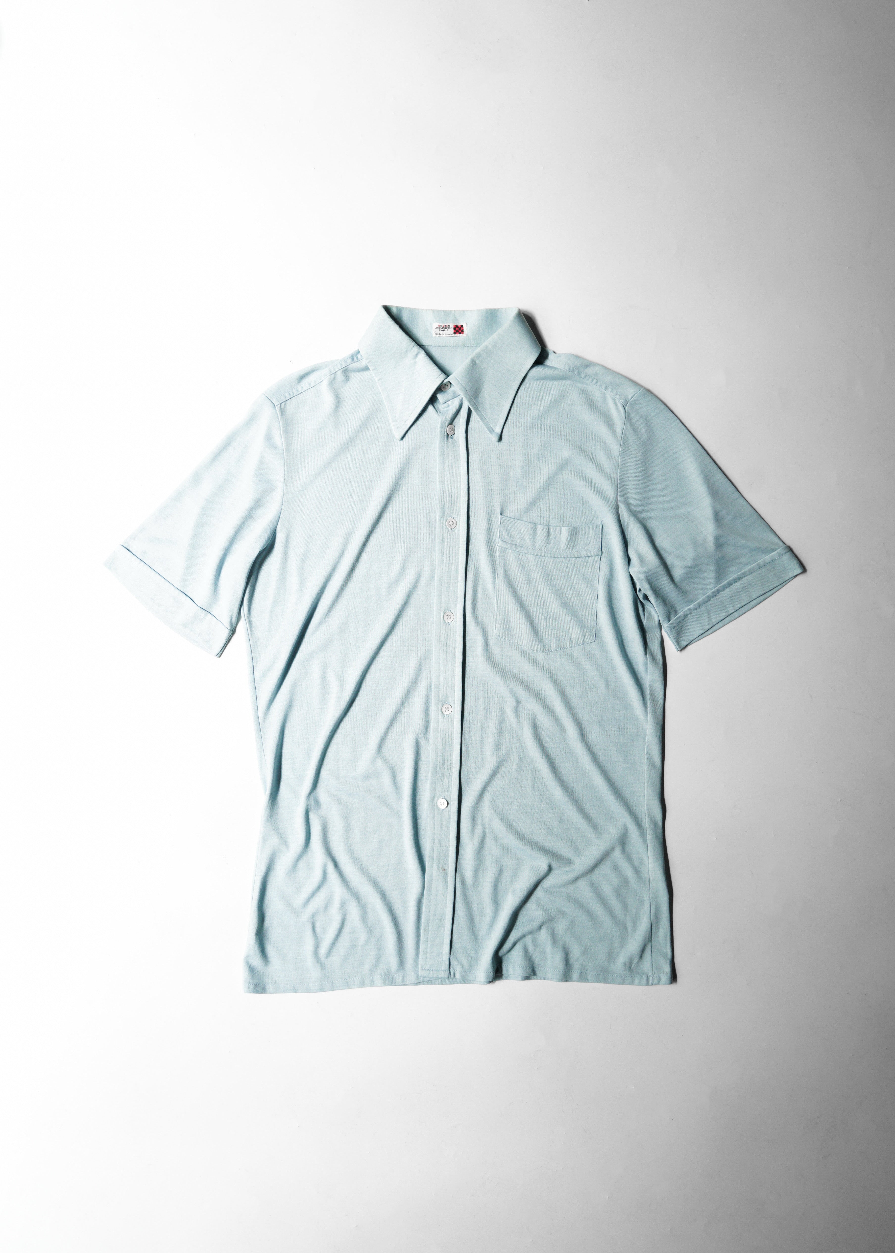 70-80’s long collar half sleeve stretch shirts