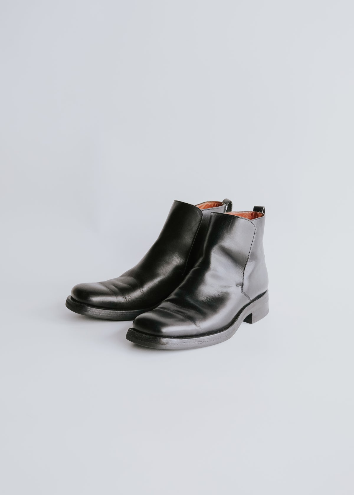 90-00's GUCCI front gore square toe boots