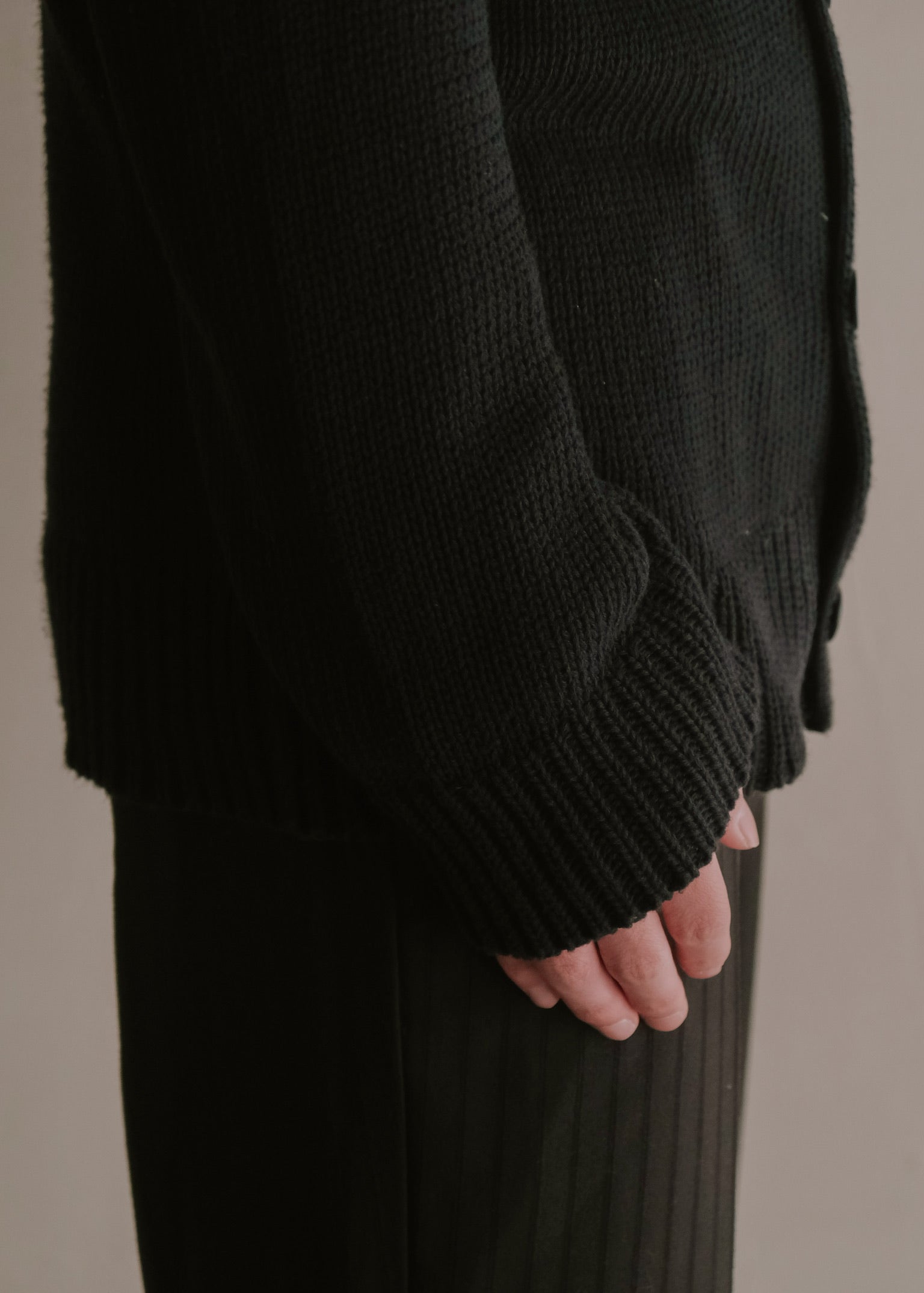 90's agnes b. homme cotton collared cardigan