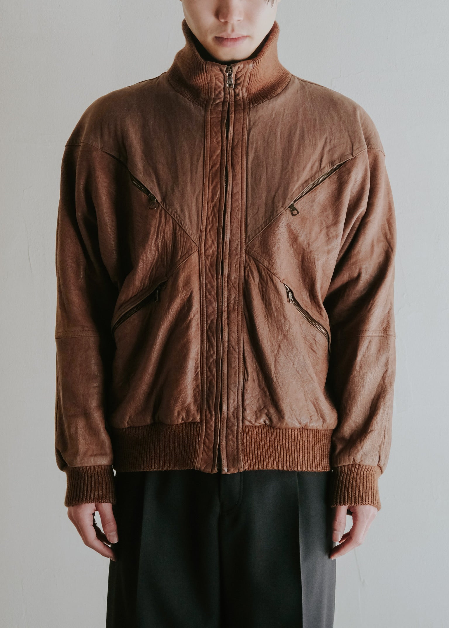 トップス RUFFO CETTEN | 70-80's RUFFO multiple zip swiching leather blouson