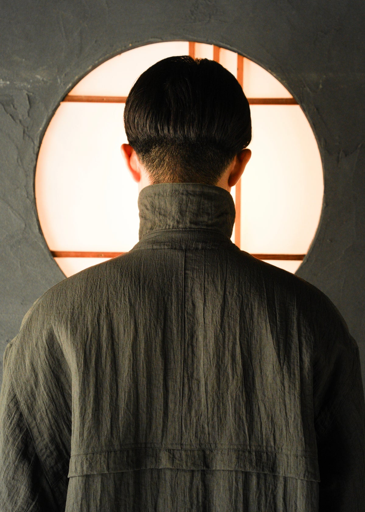 70-80’s GIORGIO ARMANI linen balmacaan coat