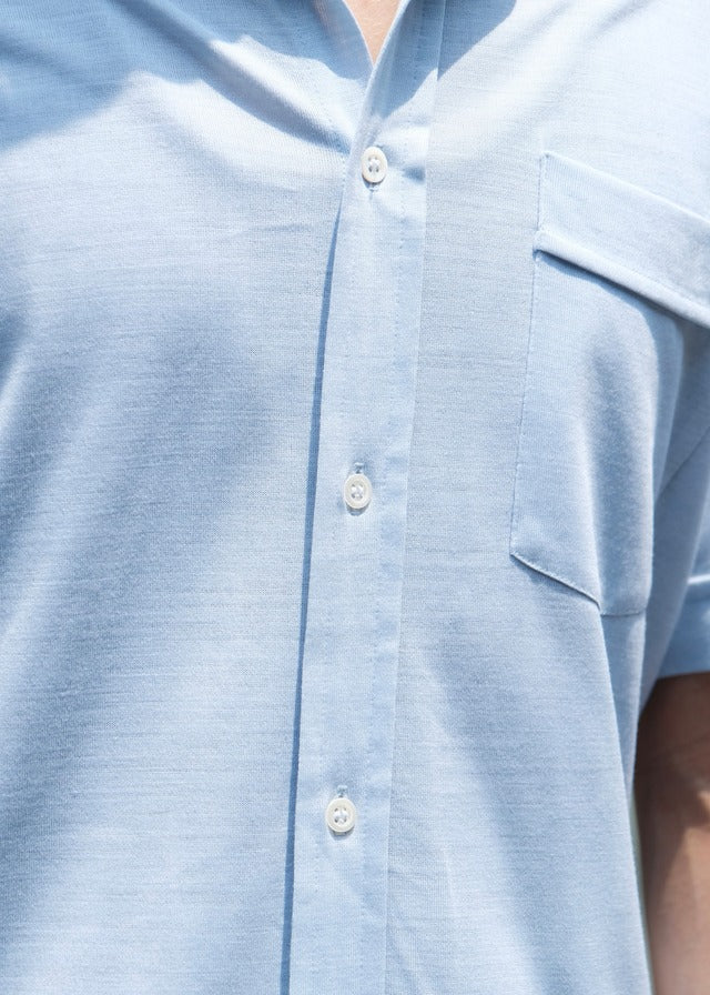 70’s- Euro vintage regular collar short sleeve shirt