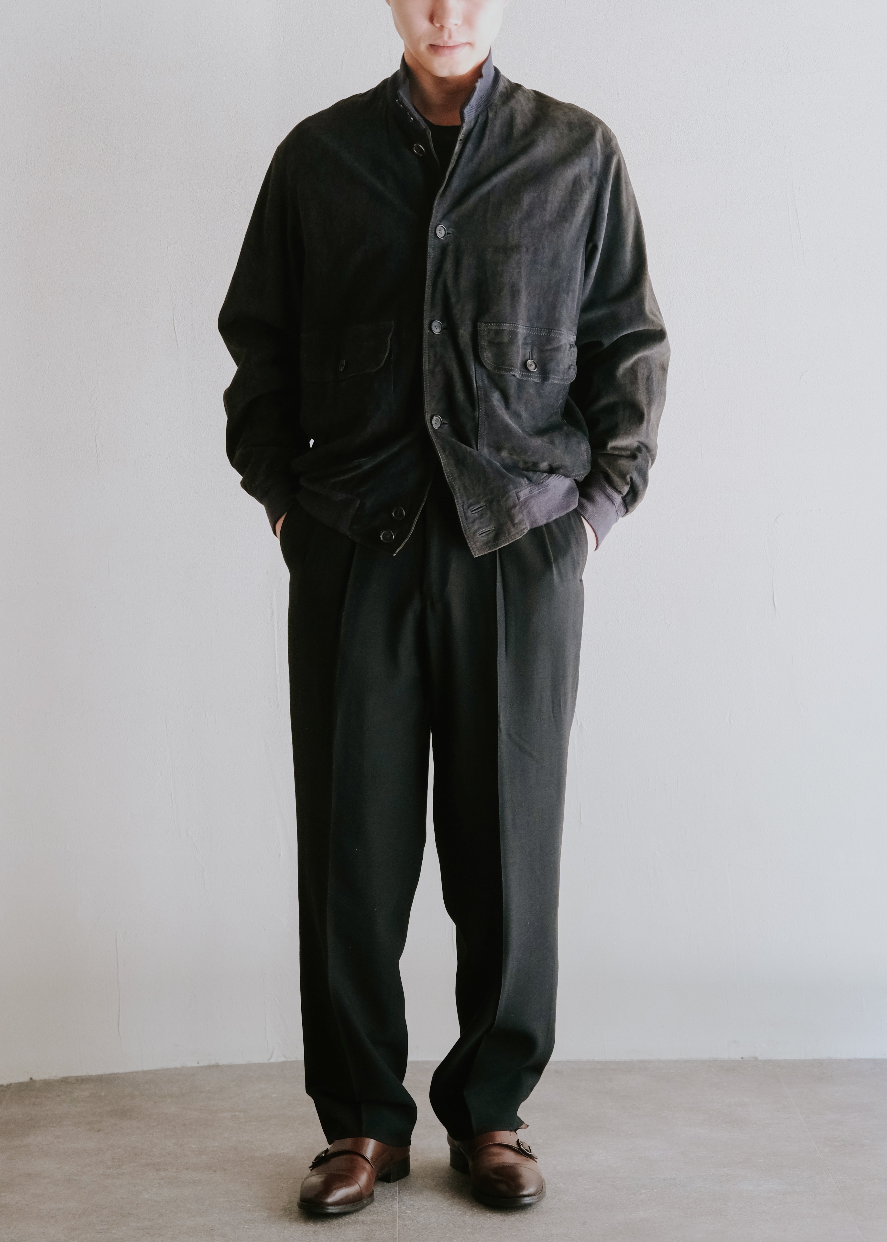90's ENRICO MANDELLI suede leather valstar jacket