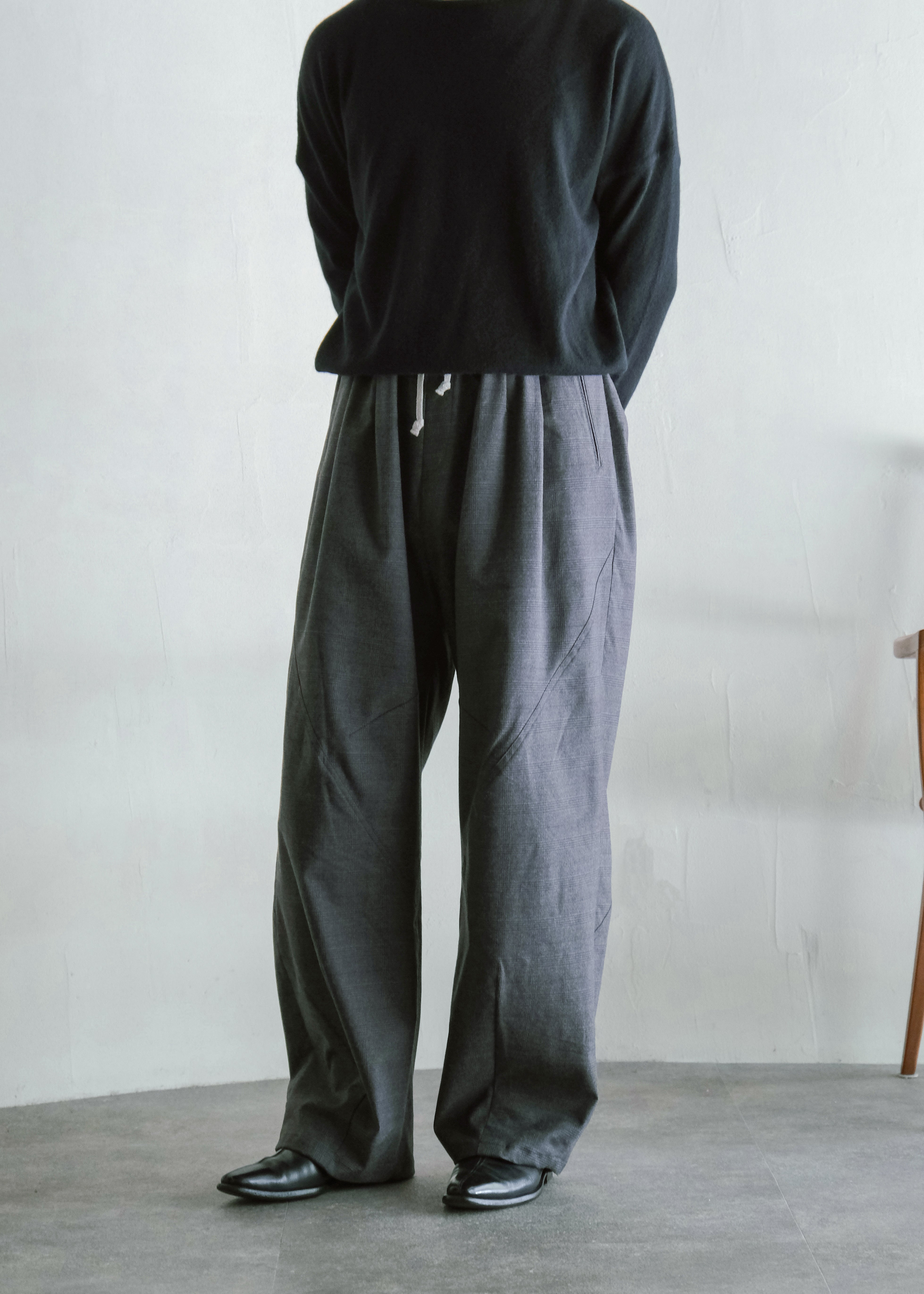HOMO LUDENS 26AW Ex. Y.M. Jockey easy パンツ charcoal メンズ