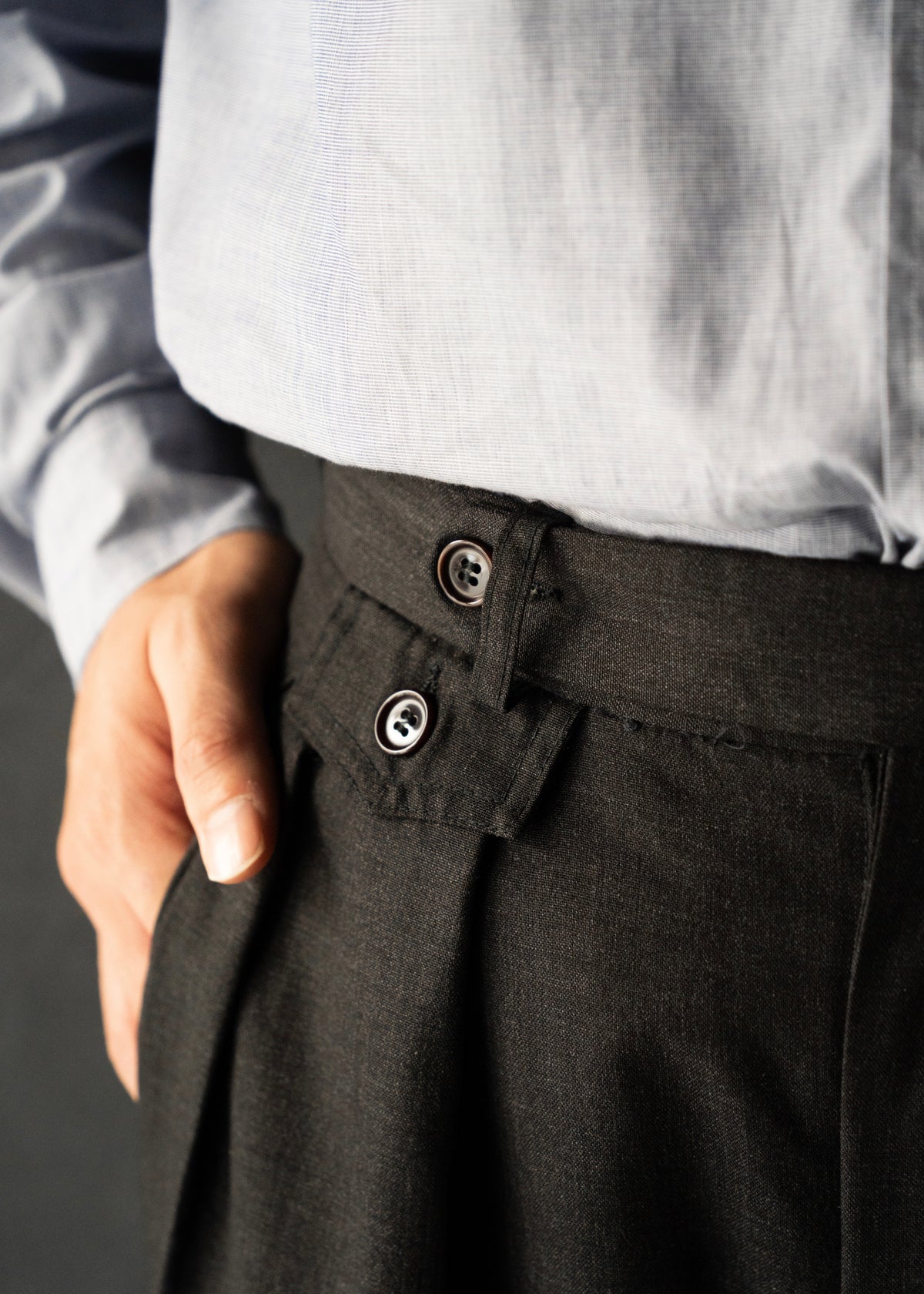 80-90’s EMPORIO ARMANI two tuck wool slacks