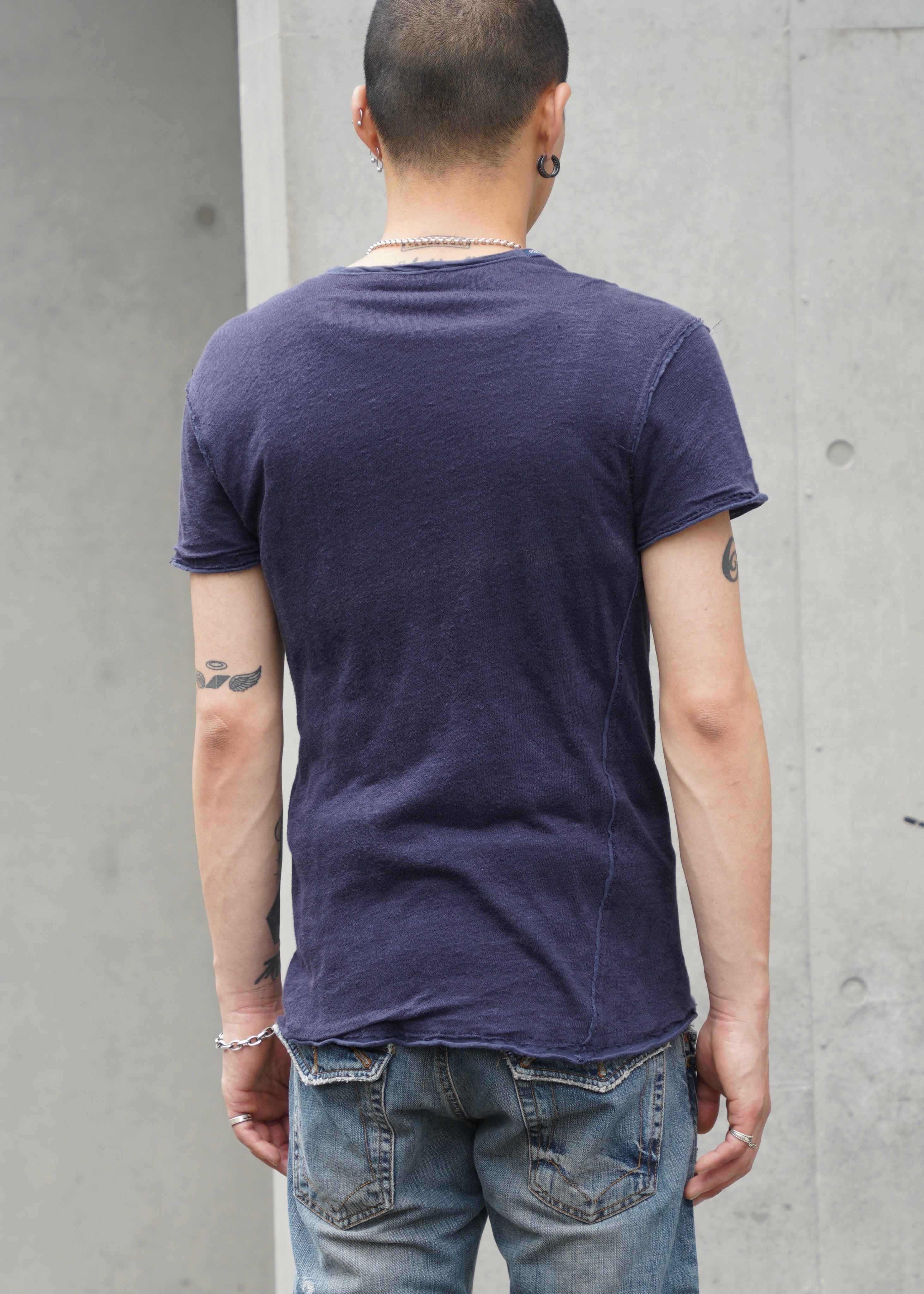 00's DOLCE & GABBANA linen cotton tee