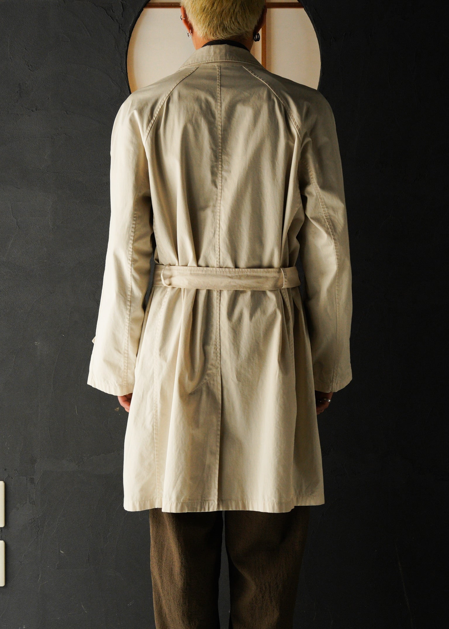 90's agnes b. homme fly front balmacaan coat