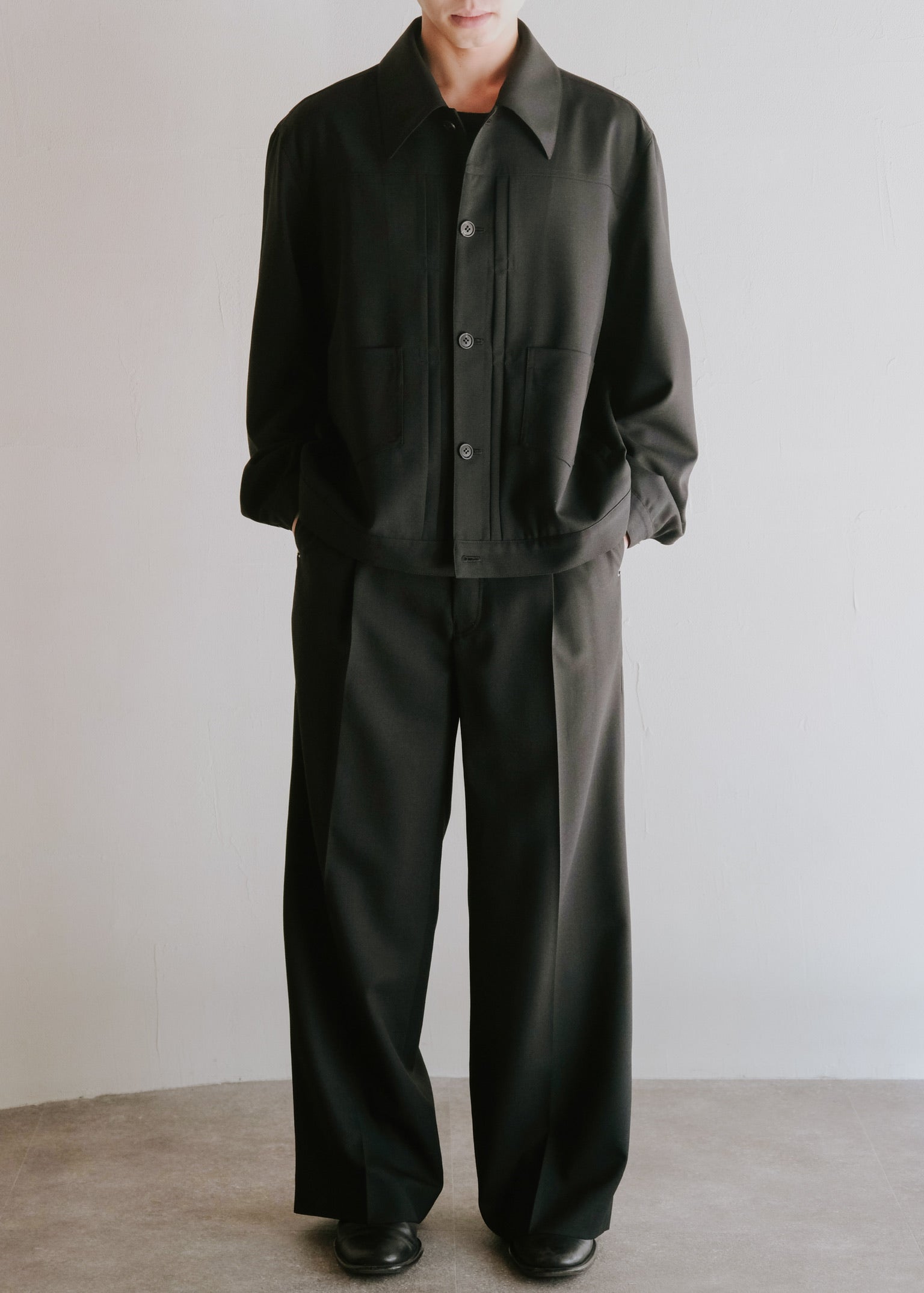 SASAKI SATORU 26SS single tuck wide trousers