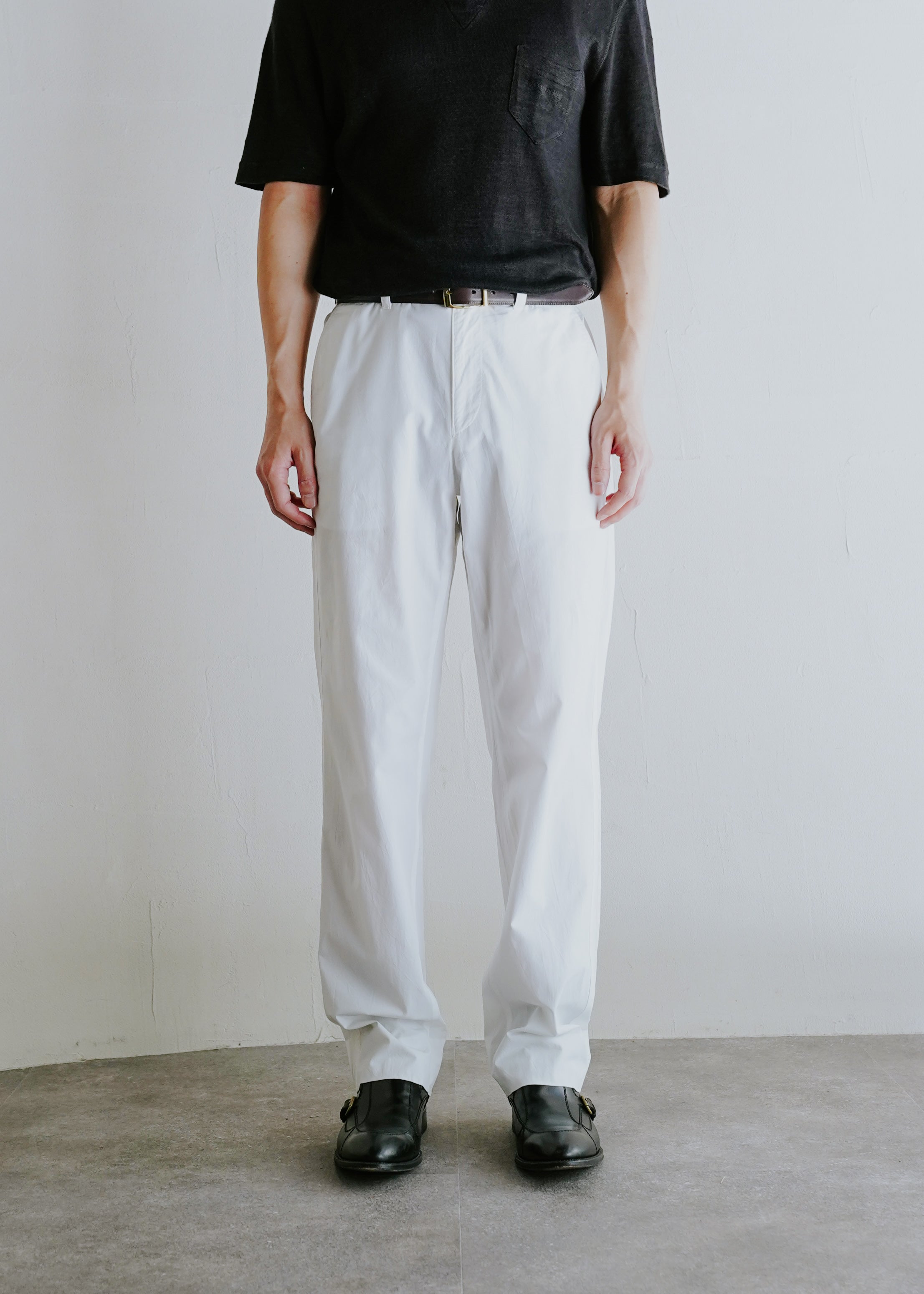 ISSEY MIYAKE  MEN 13SS lightweight cotton tapered trousers