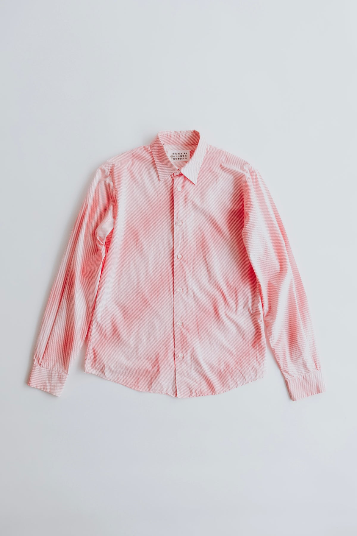Martin Margiela 08SS gradient stripe regular collar shirt