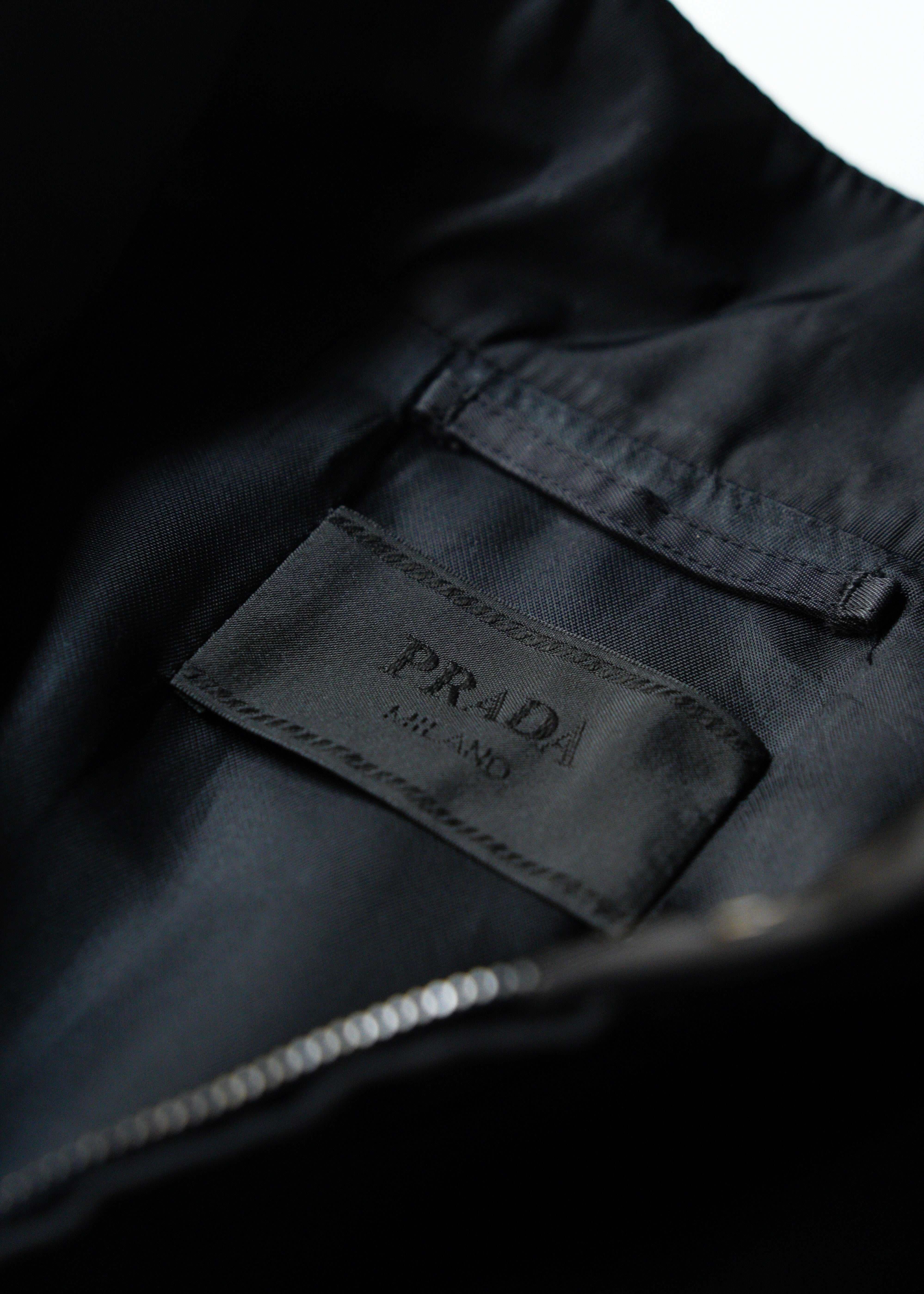 PRADA 12SS bicolor nylon studs blouson