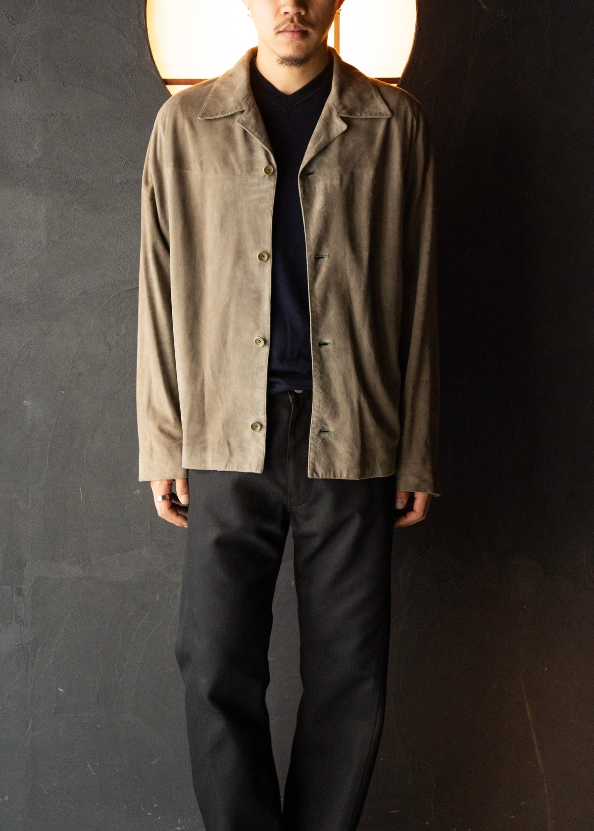 Calvin Klein Collection 98SS suede leather shirt jacket