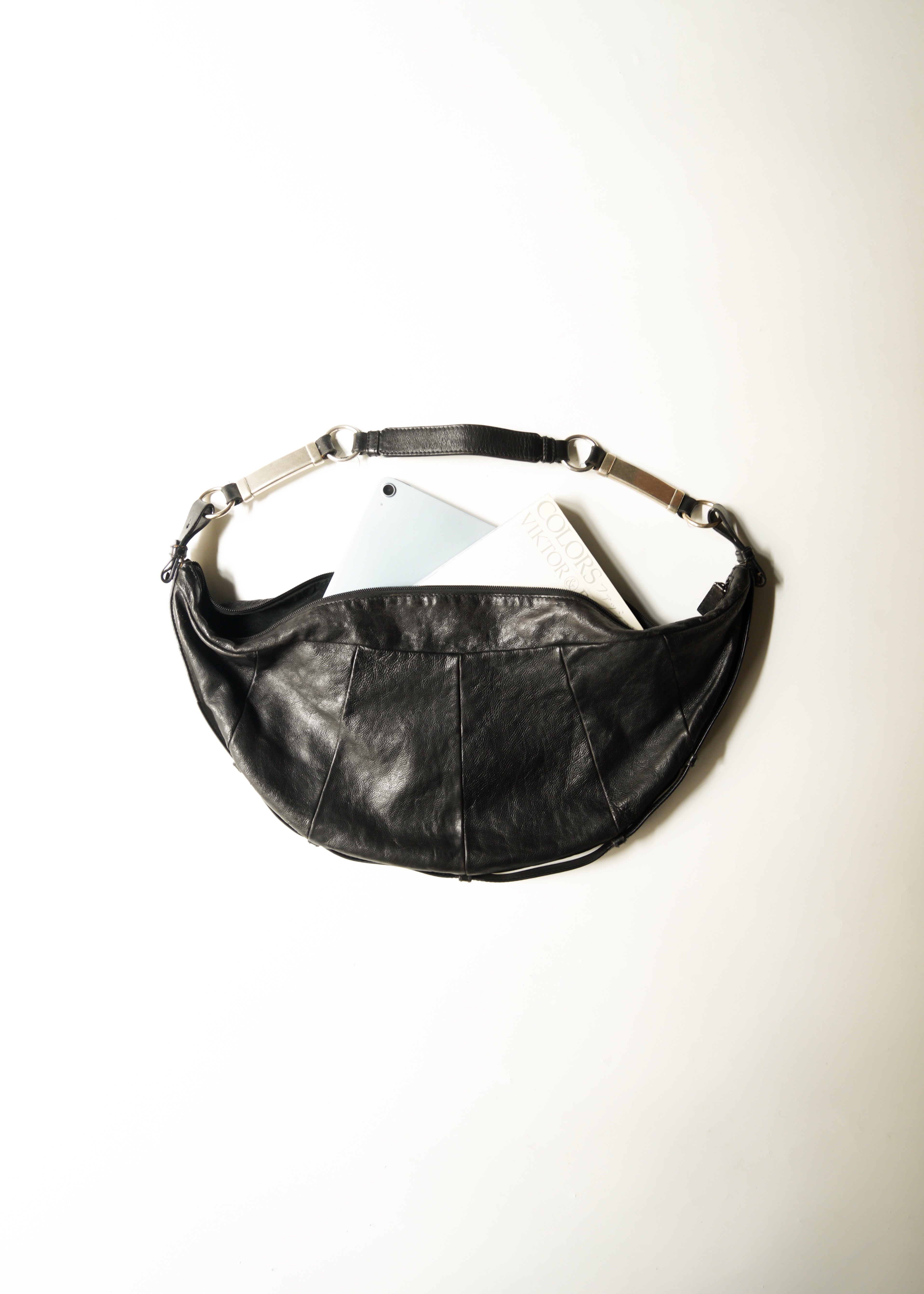 Yves saint laurent rive gauche 02 AW leather hobo bag
