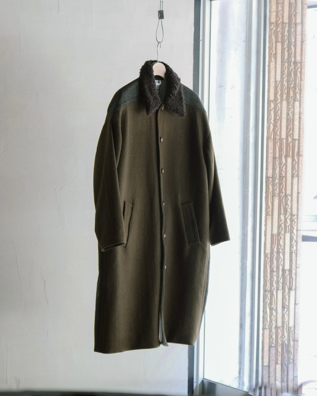 NAMACHEKO 26AW EMLEY コート SPECKLED MOSS GREEN メンズ