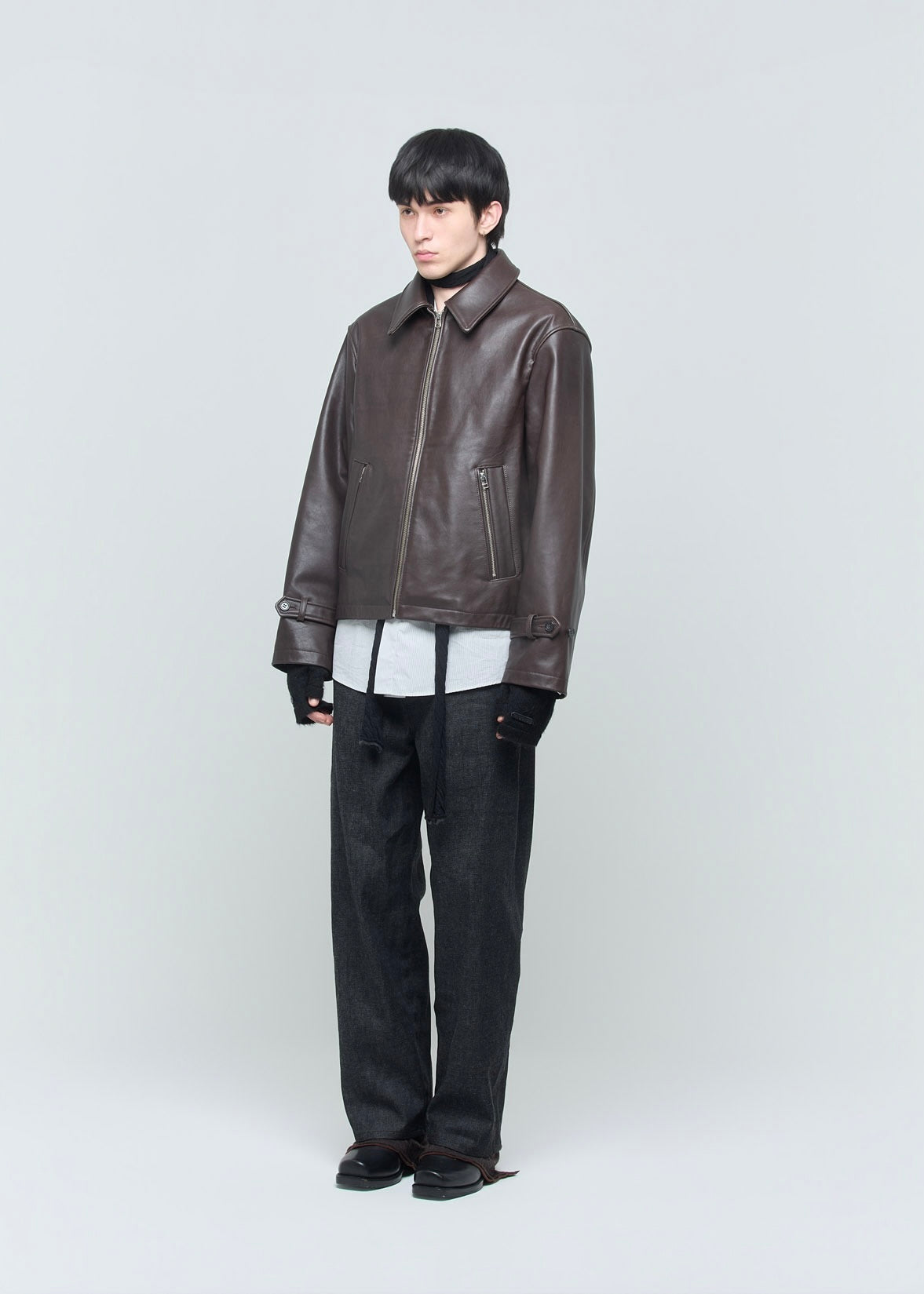 SHOOP 26AW EVERYDAY LEATHER JACKET / Brown
