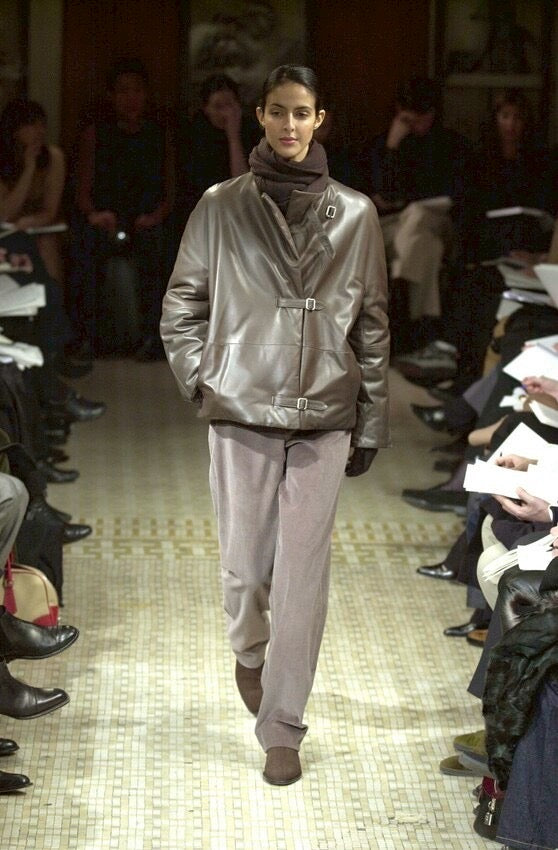 HERMÈS 00aw by Martin Margiela cotton cashmere corduroy straight  trousers