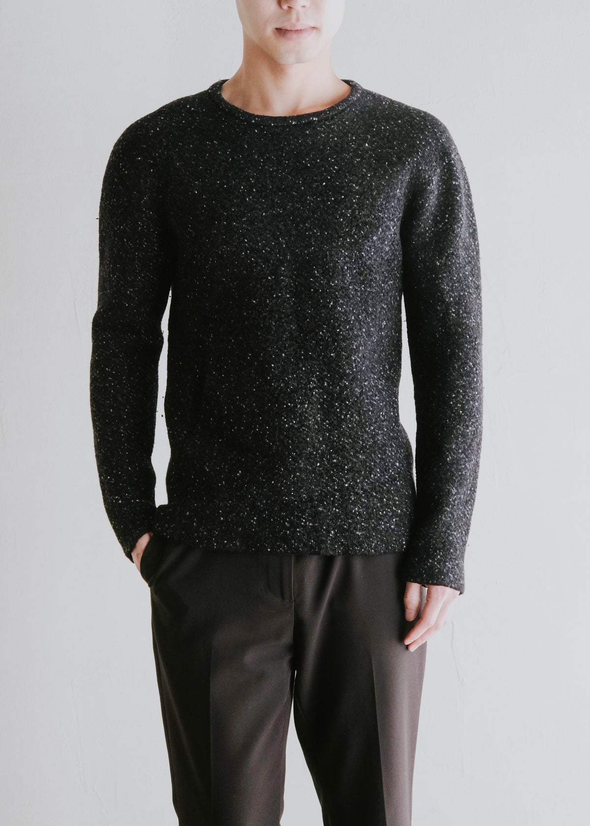JIL SANDER ジルサンダー 22AW ribbless marble crew neck ニット メンズ