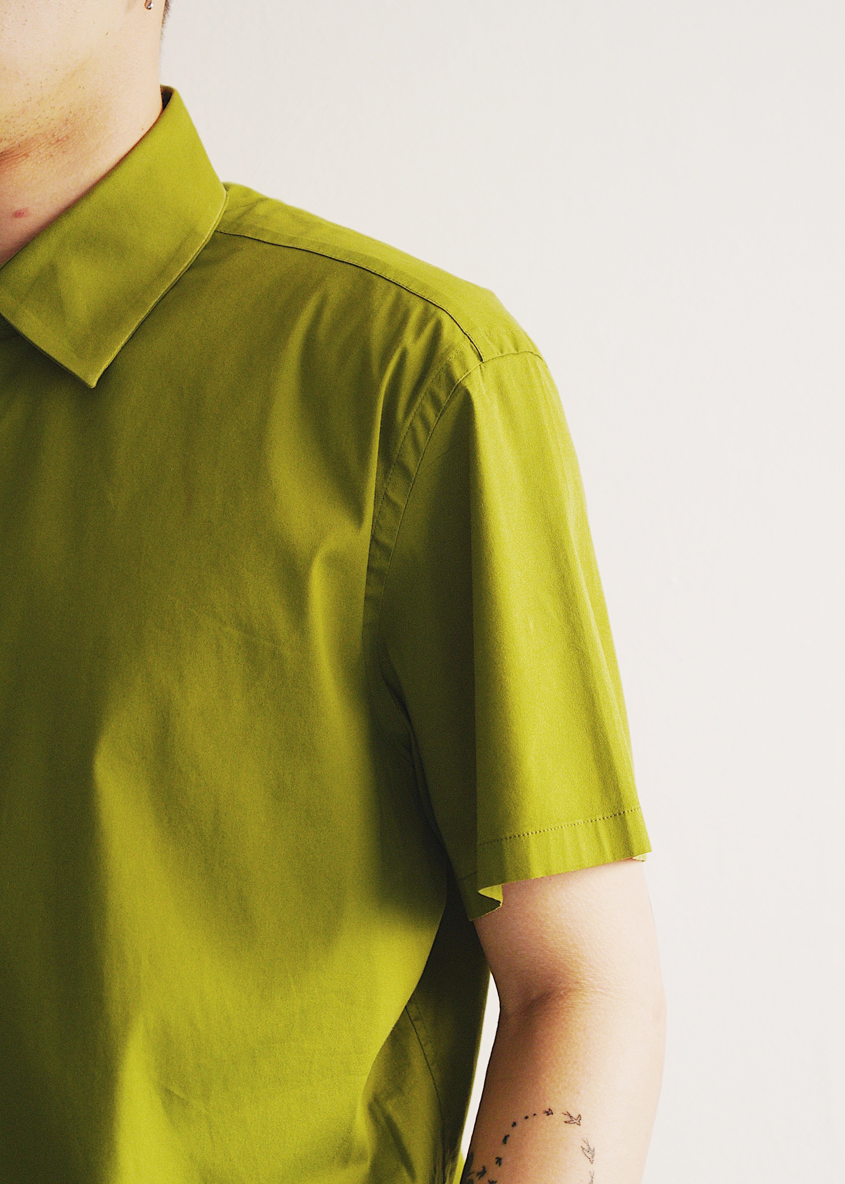 PRADA 08SS cotton regular collar short sleeve shirt