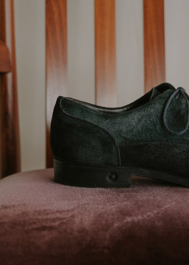 00's DOLCE & GABBANA pointed toe suede leather shoes