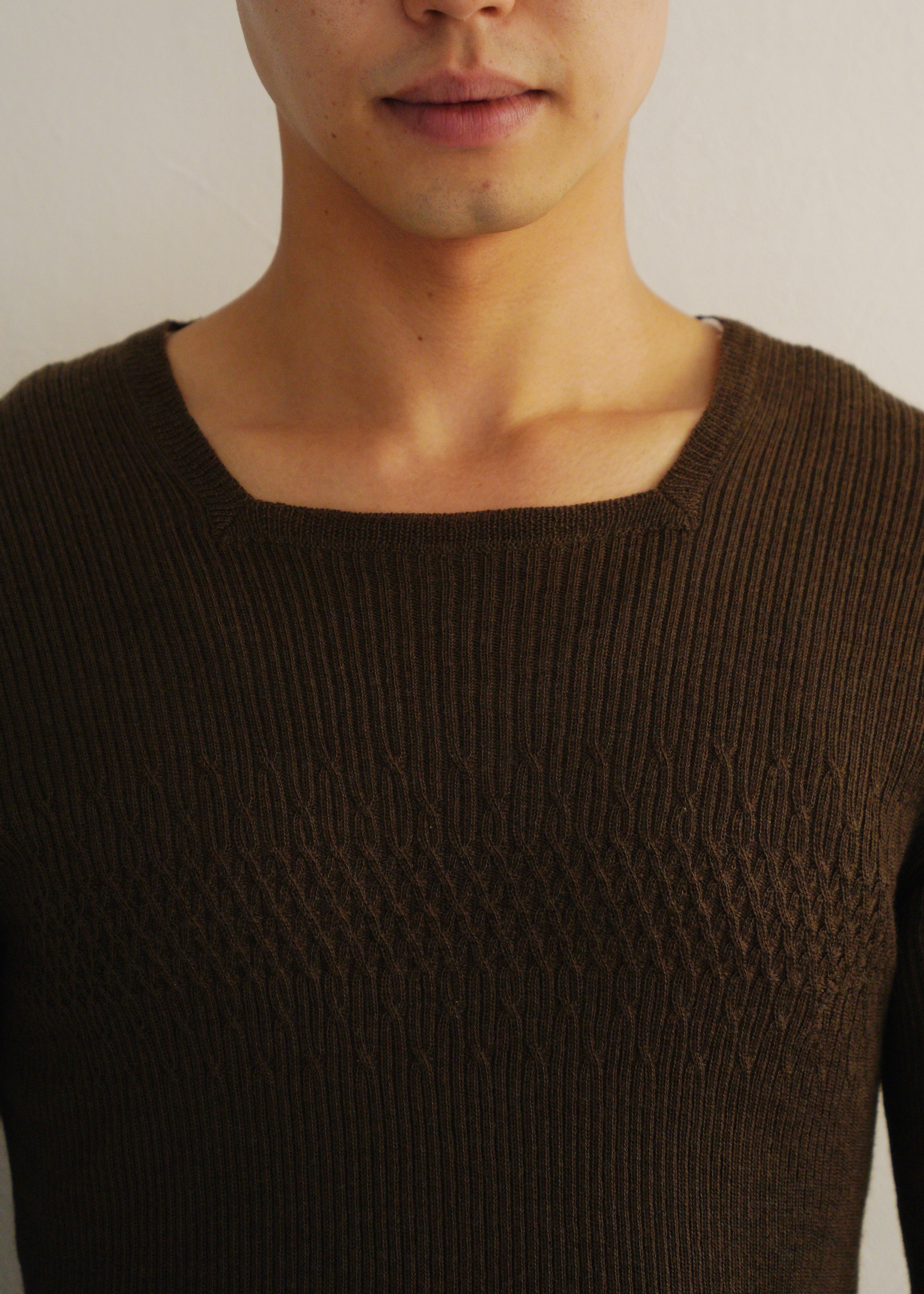 COMME des GARÇONS HOMME PLUS 98FW square neck knit