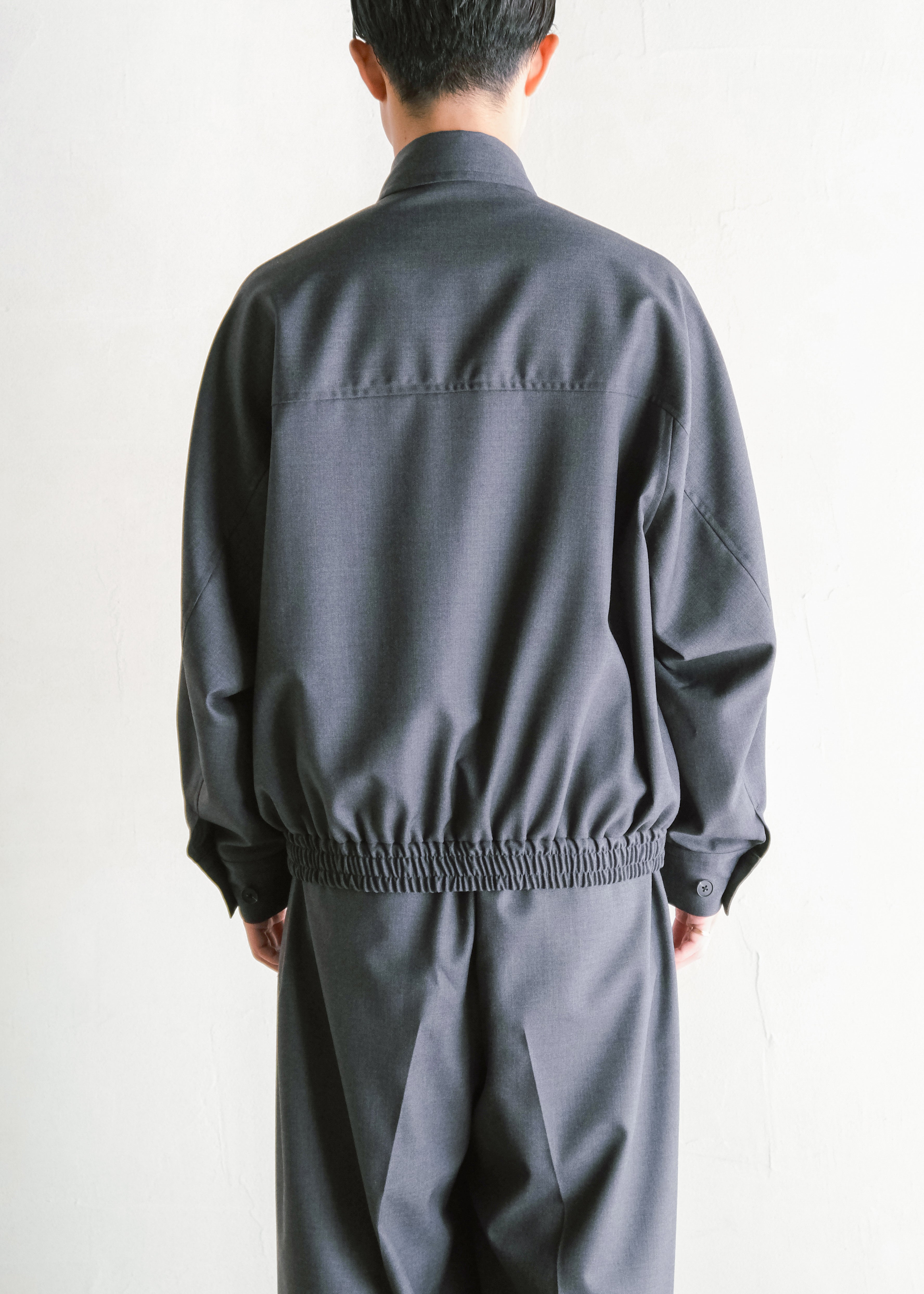 nonnotte 26AW Draping Big Yoke Raglan Drizzler Jacket / Charcoal Top