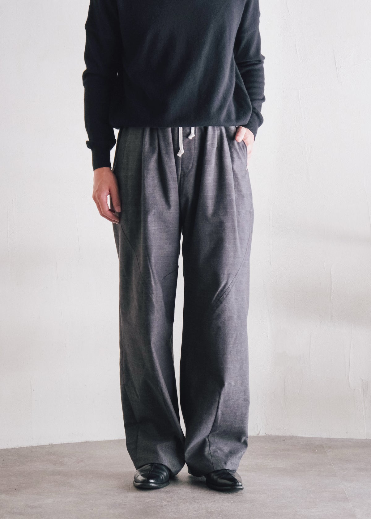 Ex. HOMO LUDENS 26AW Y.M. Jockey easy pants / charcoal