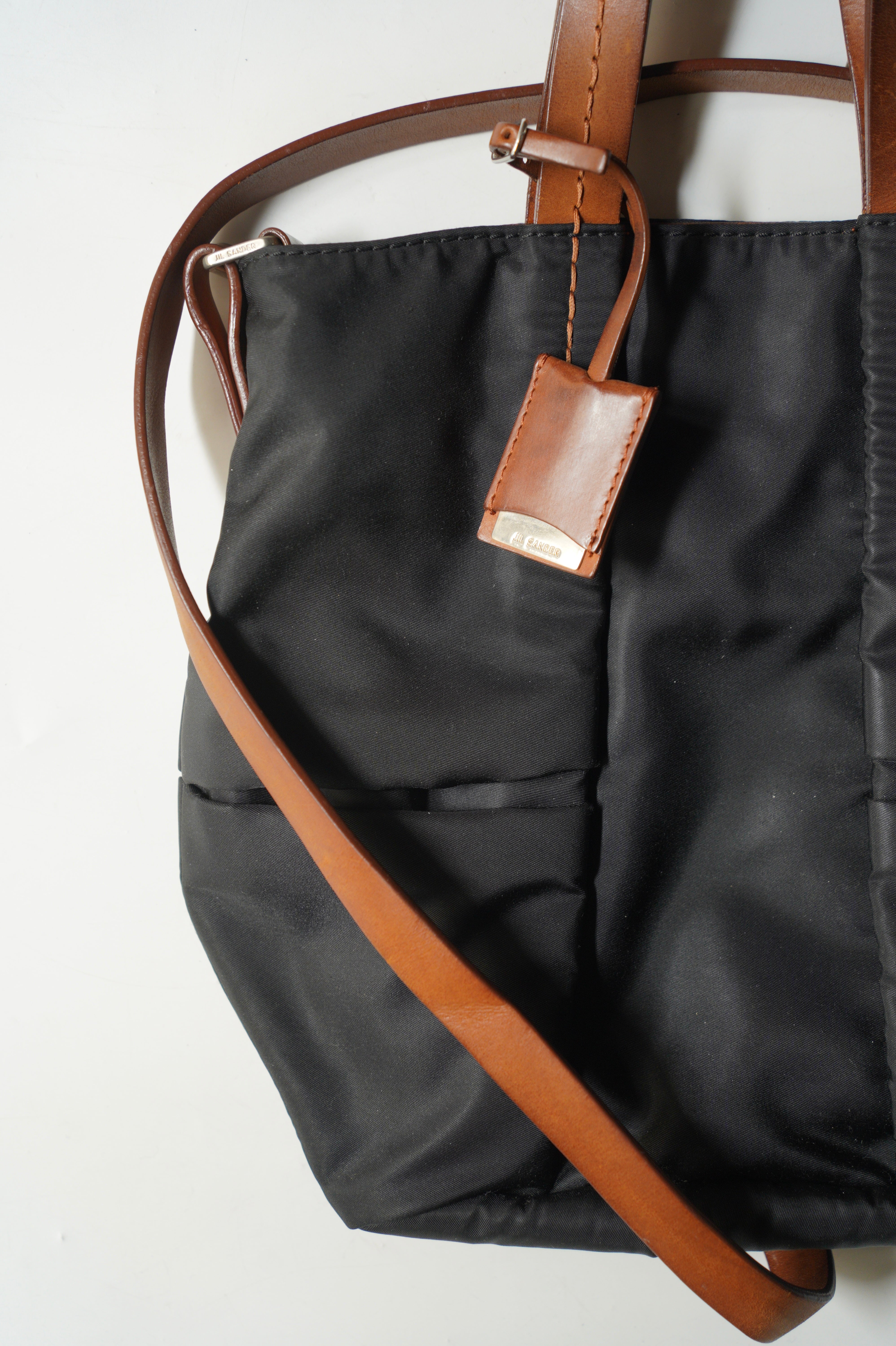 Jil sander 2 way nylon shoulder bag