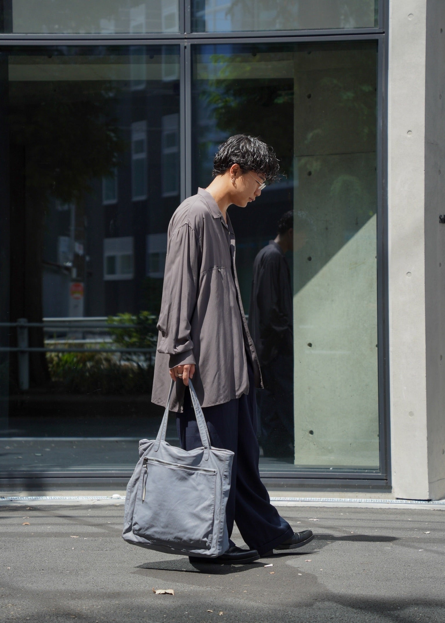 90’s Y's for men loose fit rayon open collar shirt