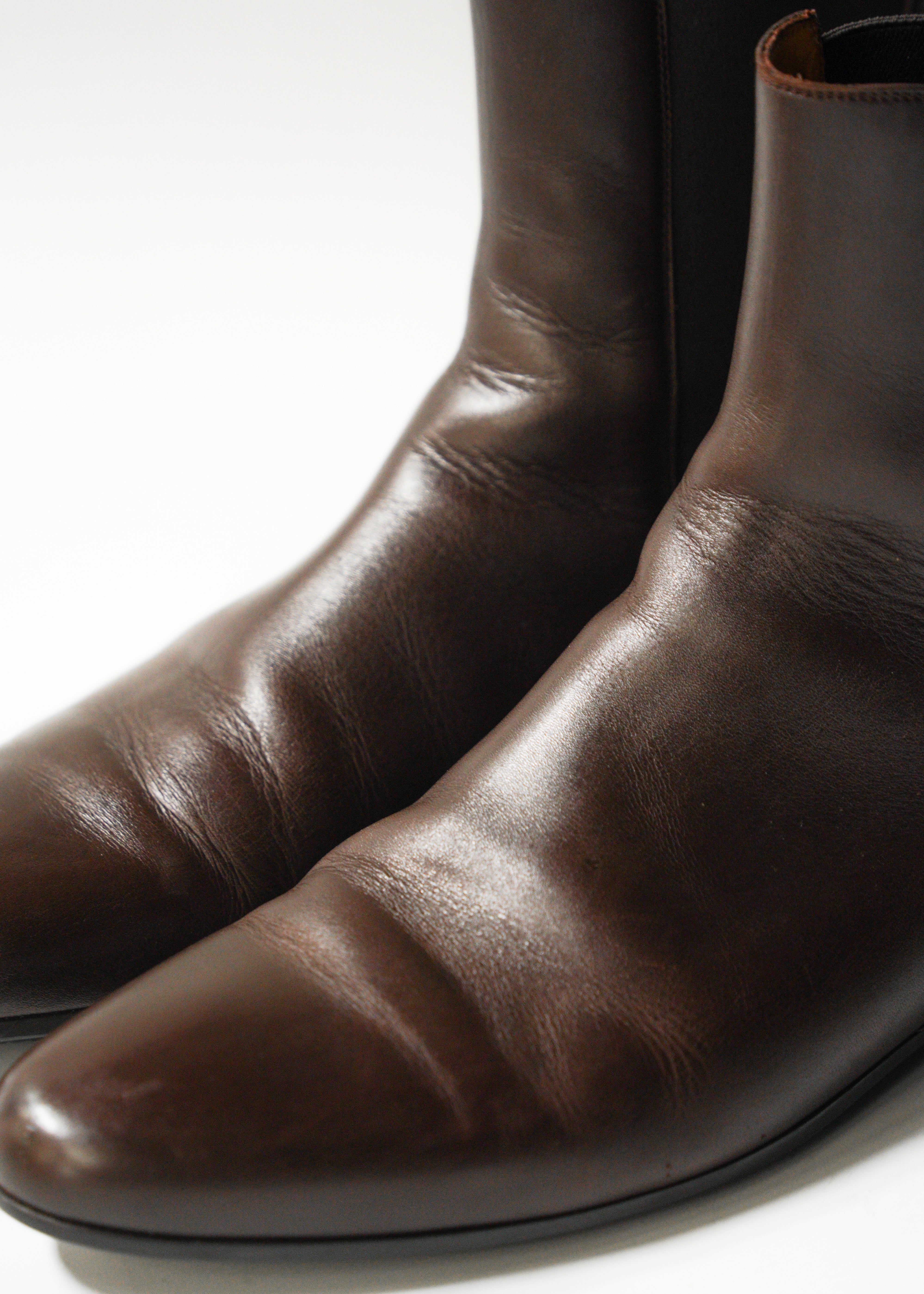 10’s GUCCI side gore leather boots