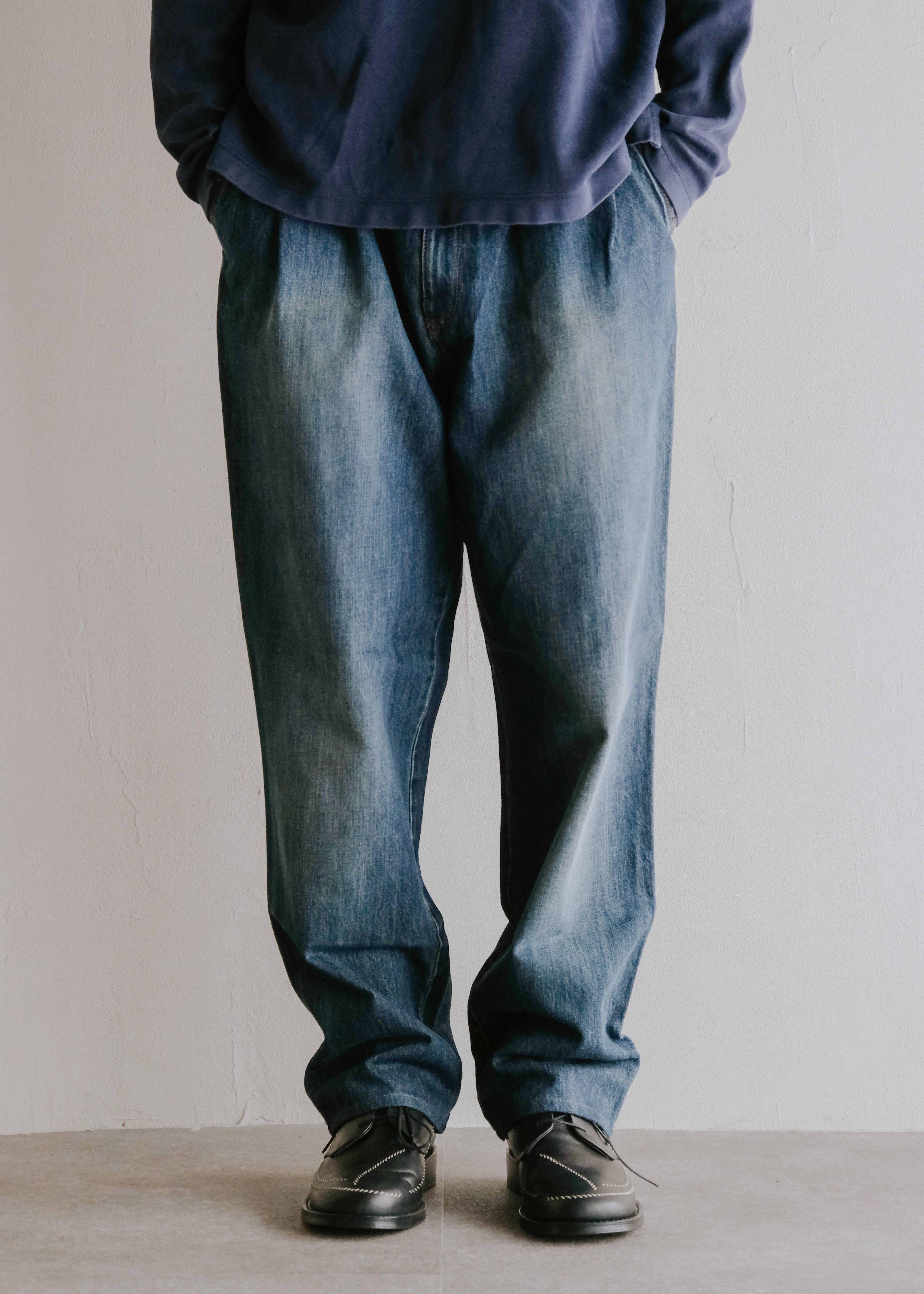 BOTTEGA VENETA 15AW two tucked wide tapered jeans