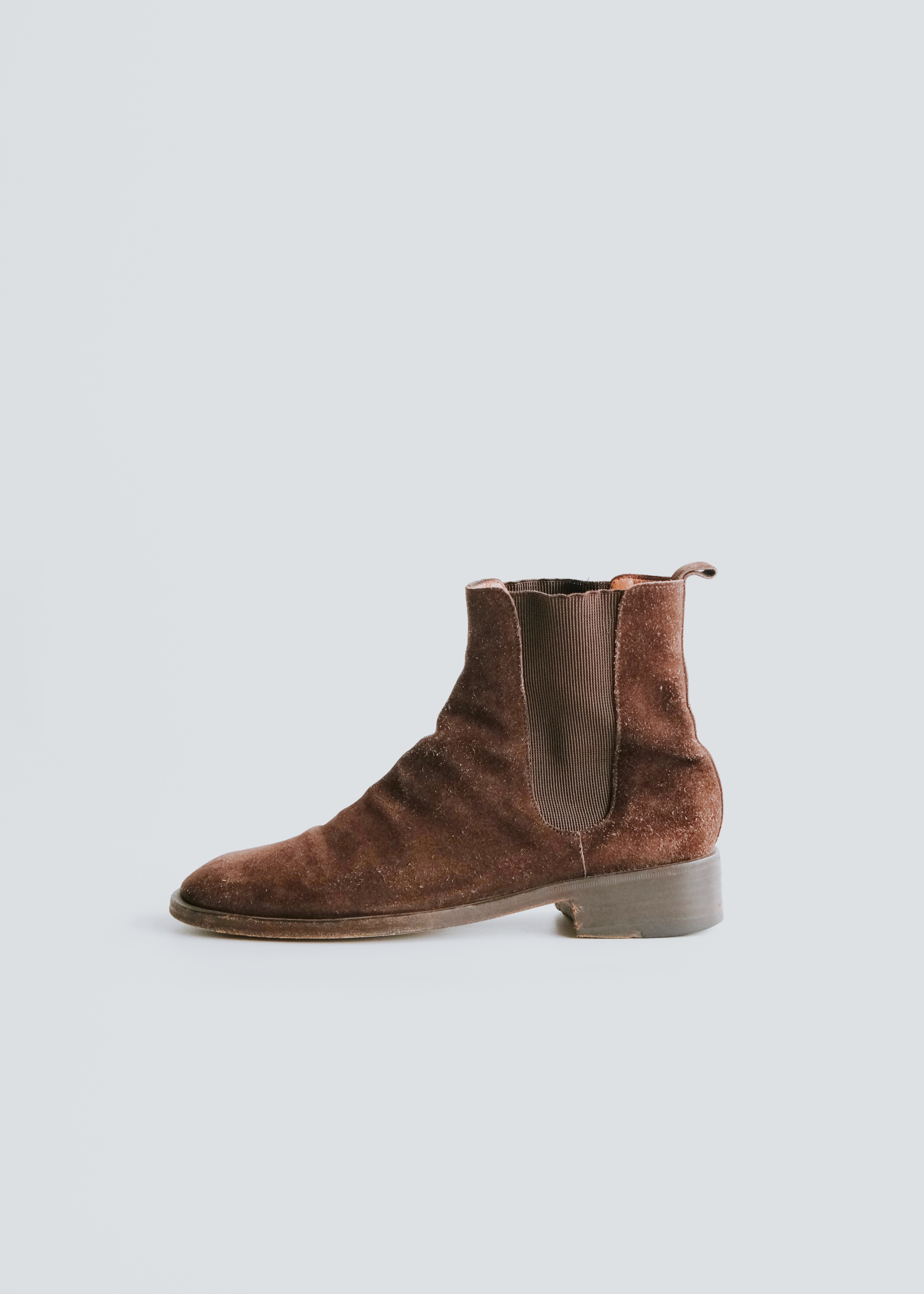 90-00's GUCCI by Tom Ford side gore suede leather boots