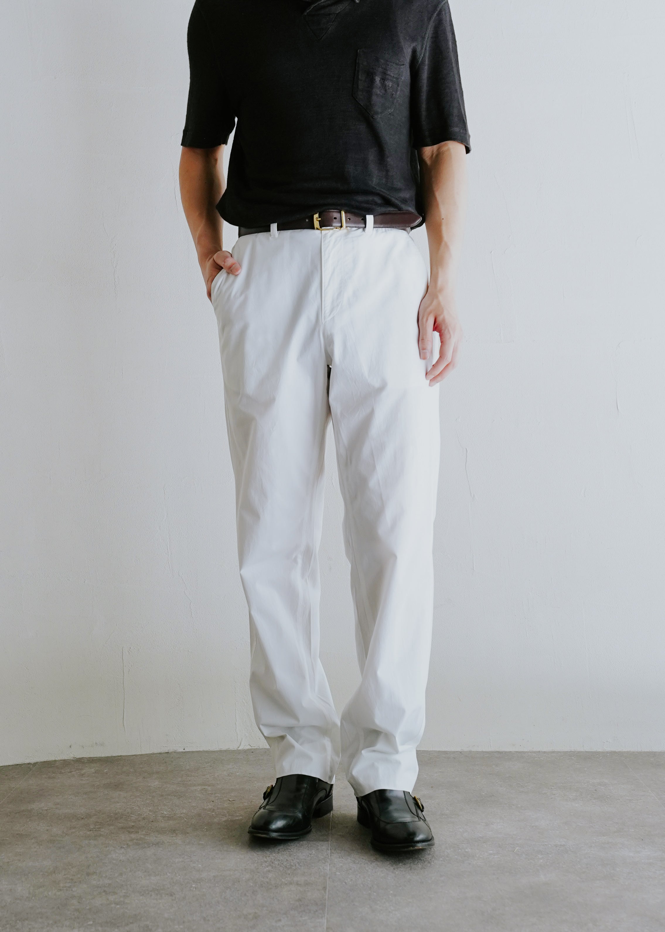 ISSEY MIYAKE  MEN 13SS lightweight cotton tapered trousers
