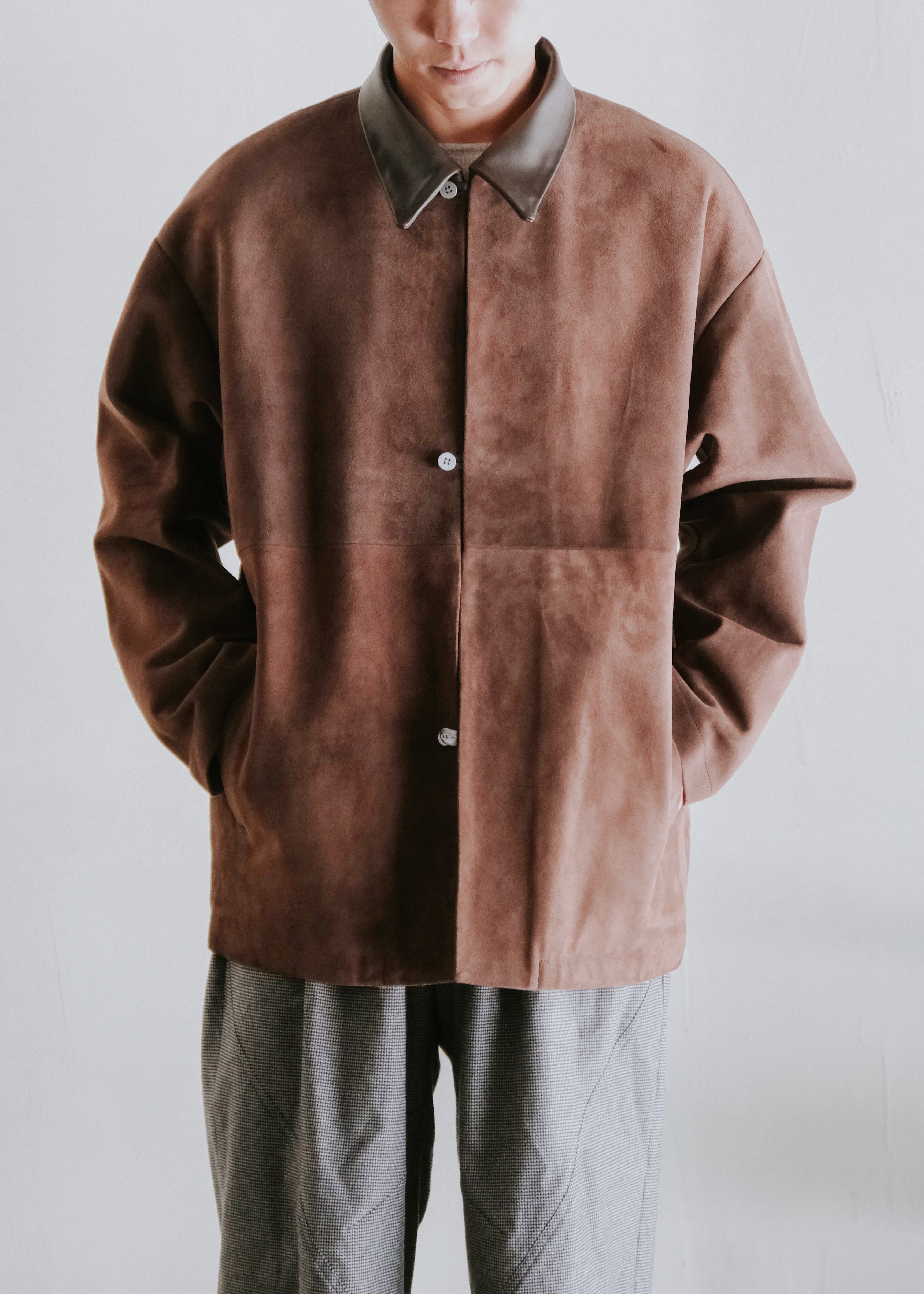 beta post ベータポスト 26AW ゴート スウェードレザー Suede Leather relax ジャケット D.brown メンズ