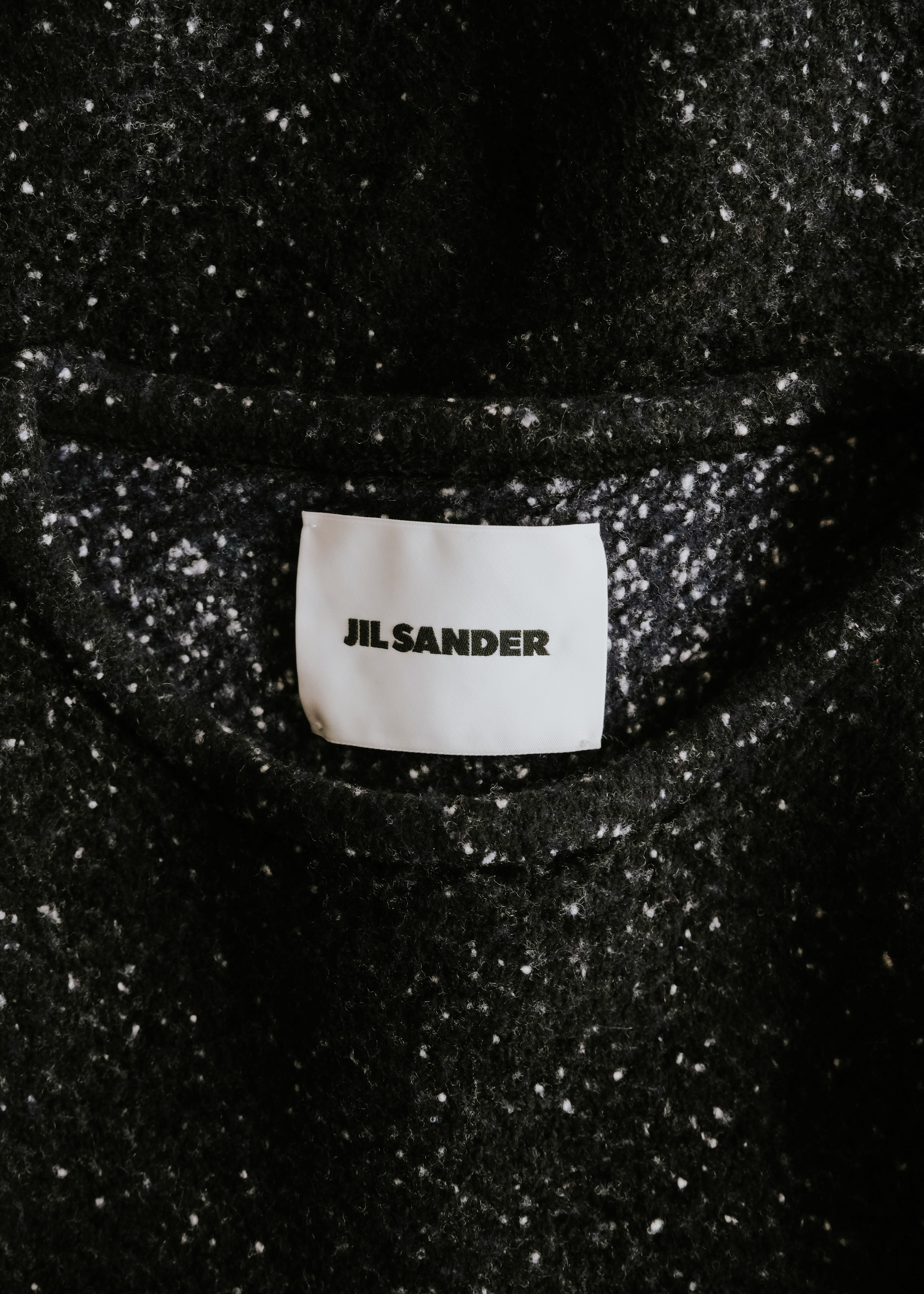 JIL SANDER 22AW ribbless marble crew neck knit