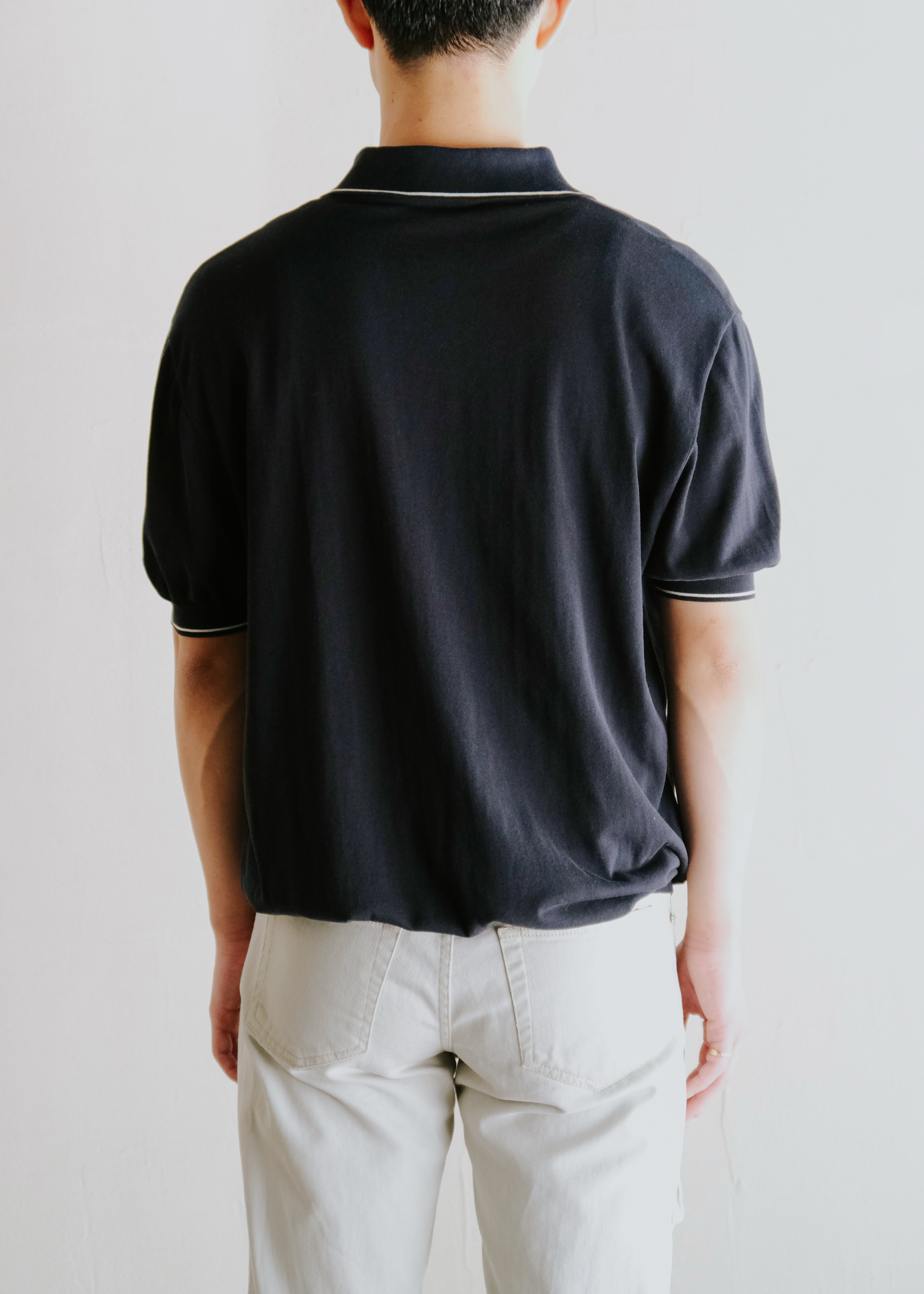 00-10's HERMÈS light cotton lined polo shirt