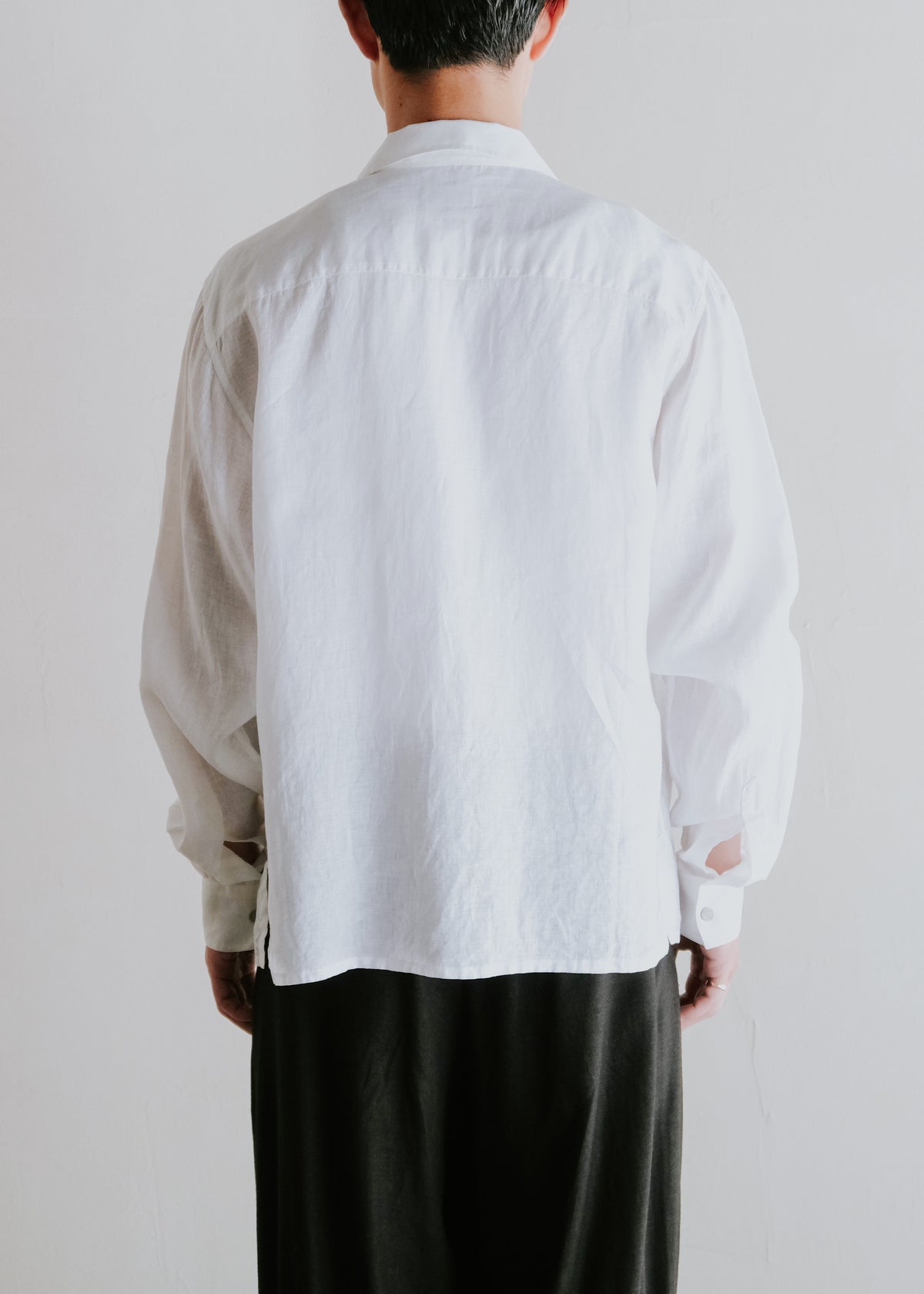 90-00's HERMÈS zip up linen shirt jacket