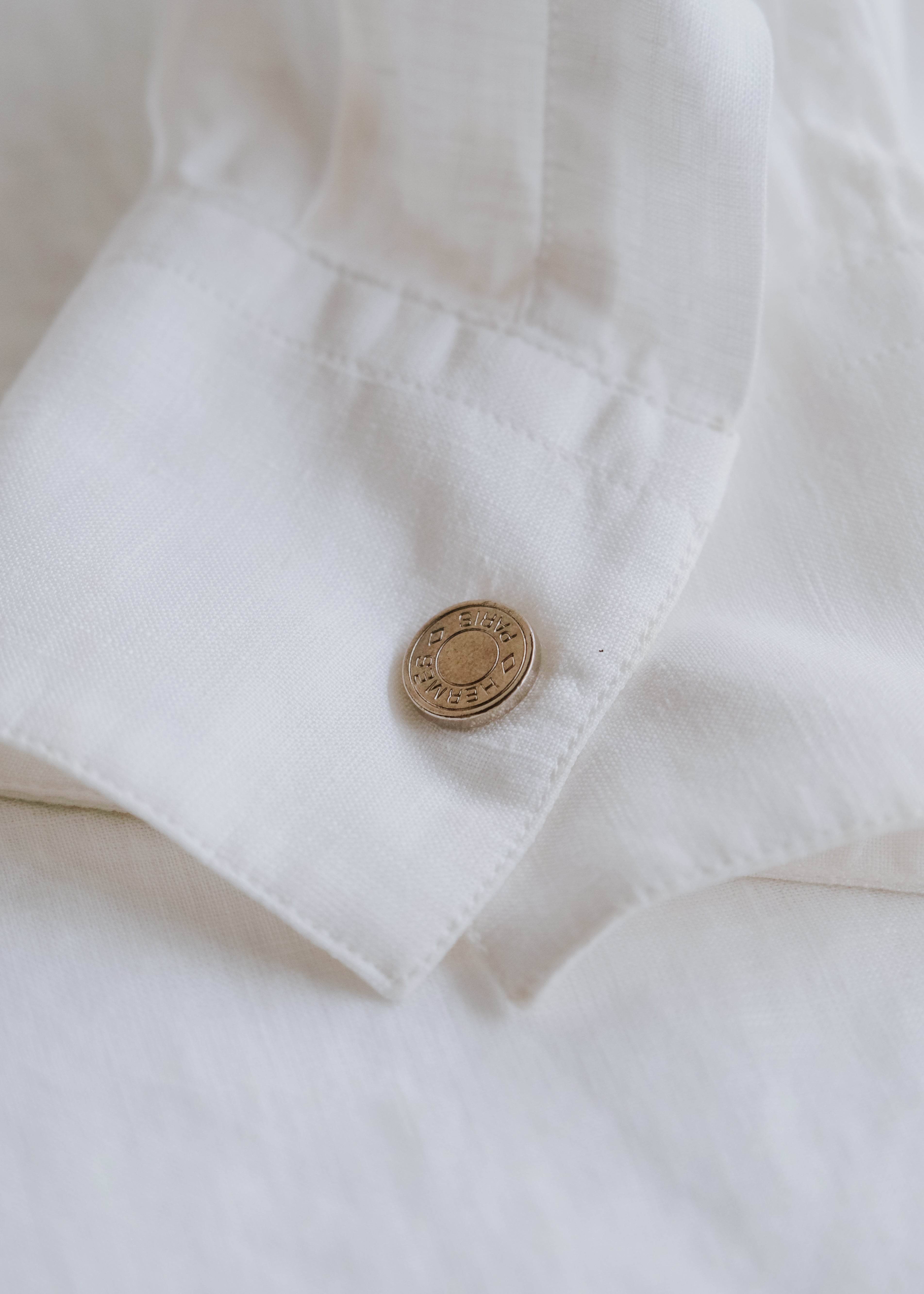 90-00's HERMÈS zip up linen shirt jacket