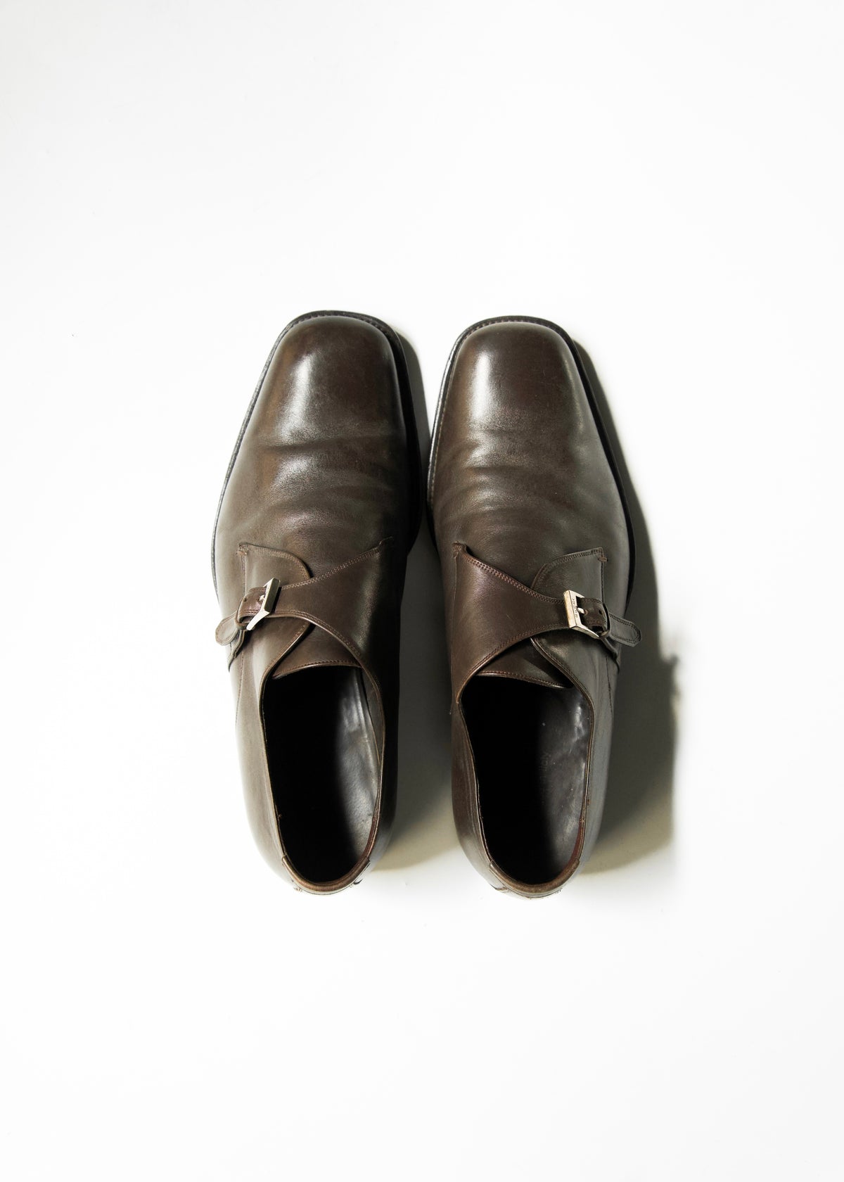 90’s GUCCI single monk square toe boot