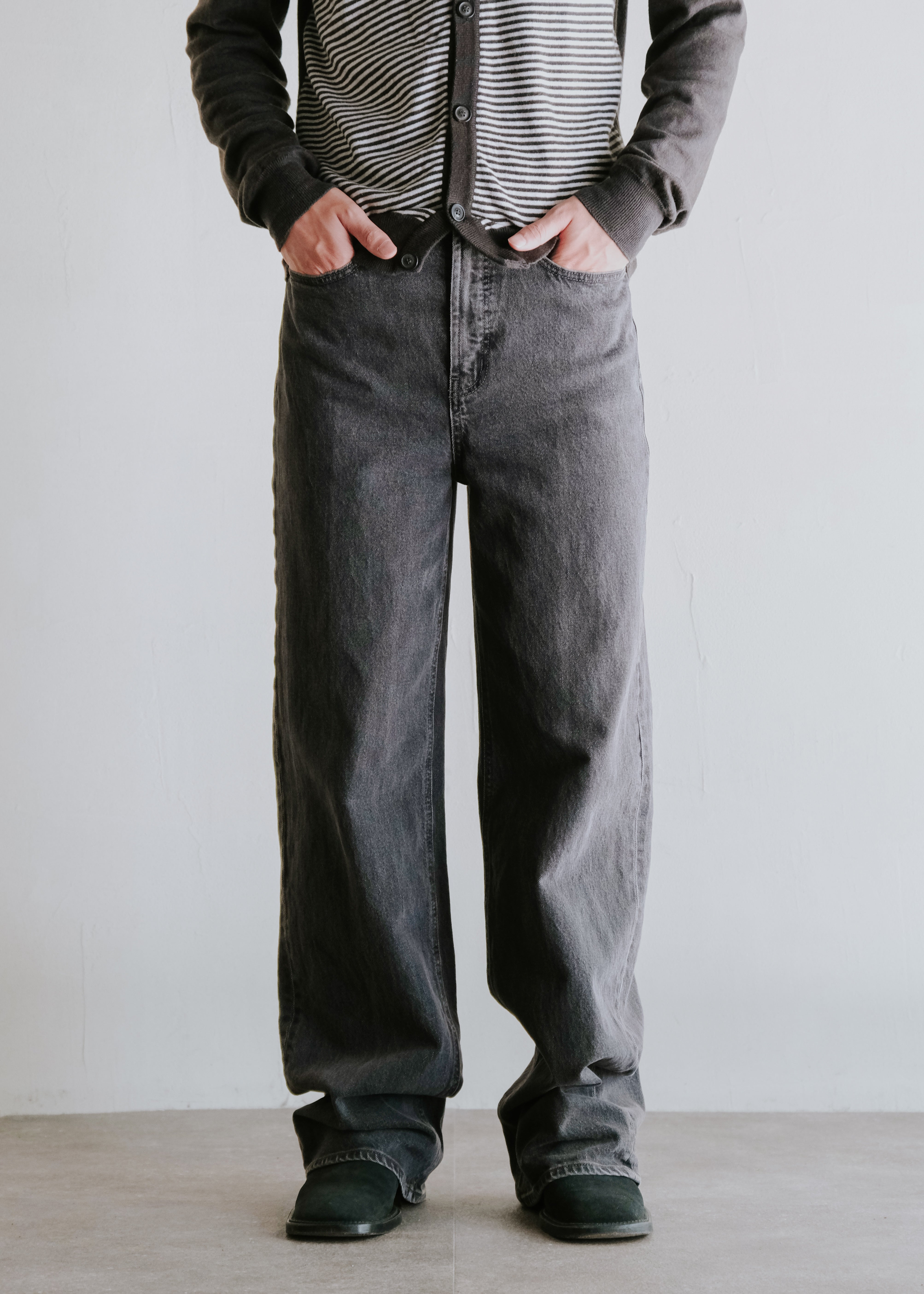 old navy ワイド leg デニム トラウザーズ メンズ
